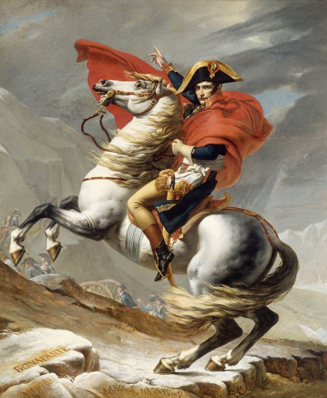 98 名画欣赏 《拿破仑翻越阿尔卑斯山》 作品名称:napoleon