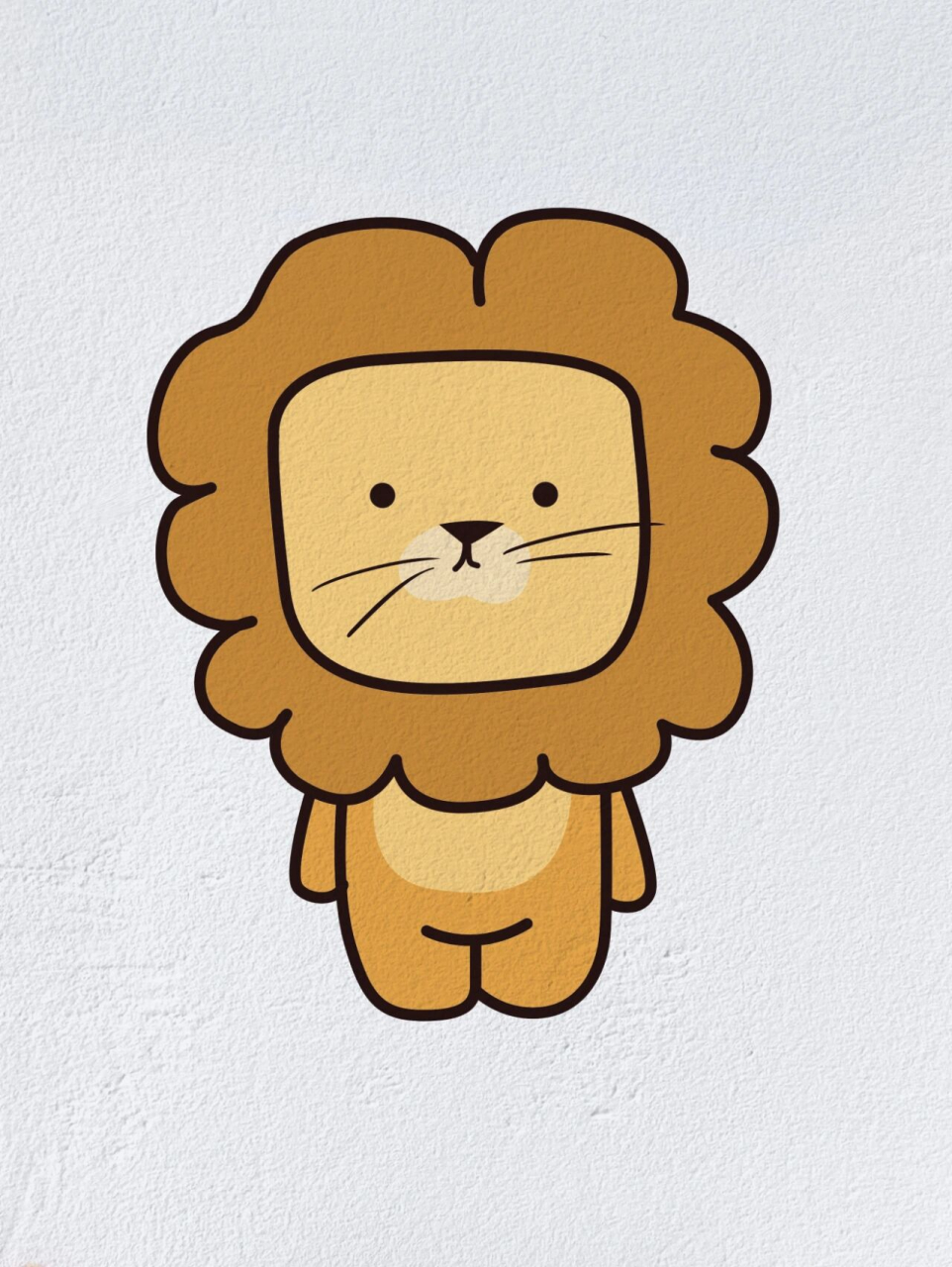 狮子拟人化动物简笔画图片