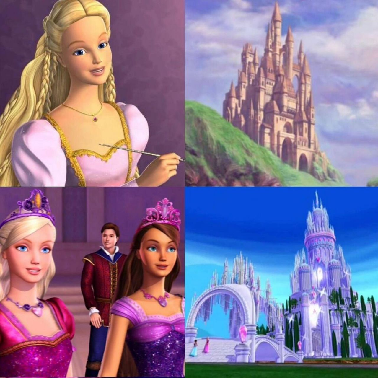 芭比娃娃钻石城堡 童年经典动画电影公主梦 95芭比娃娃系列动画电影