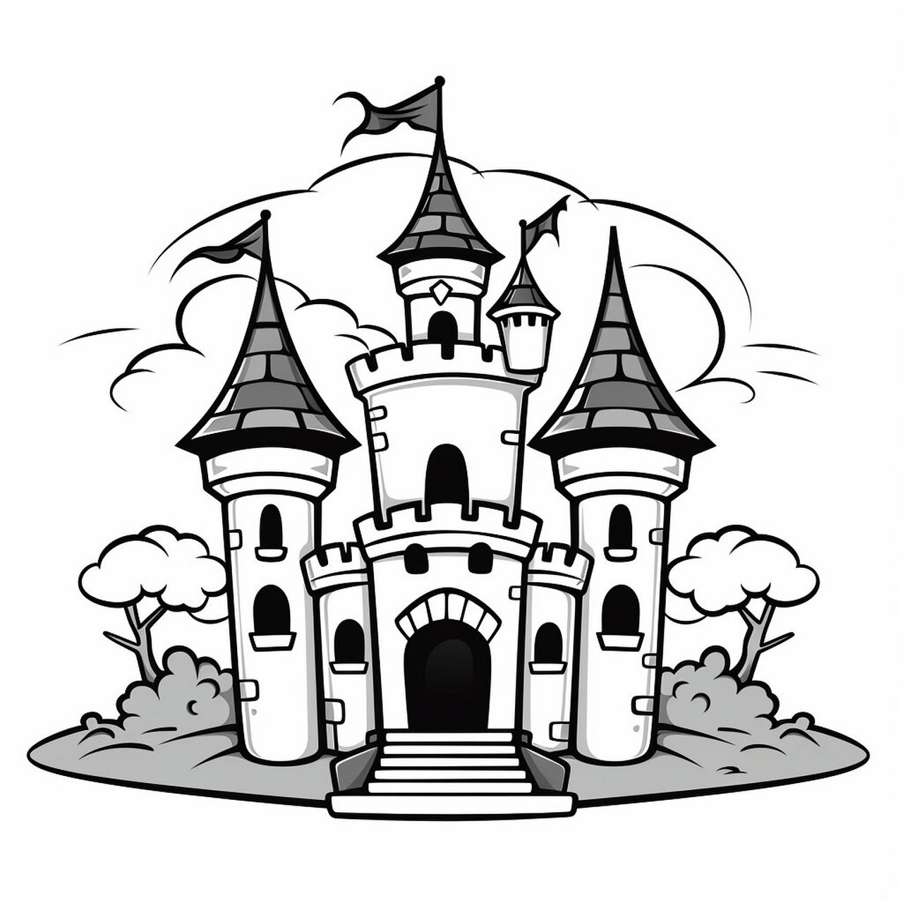 分享一波城堡简笔画