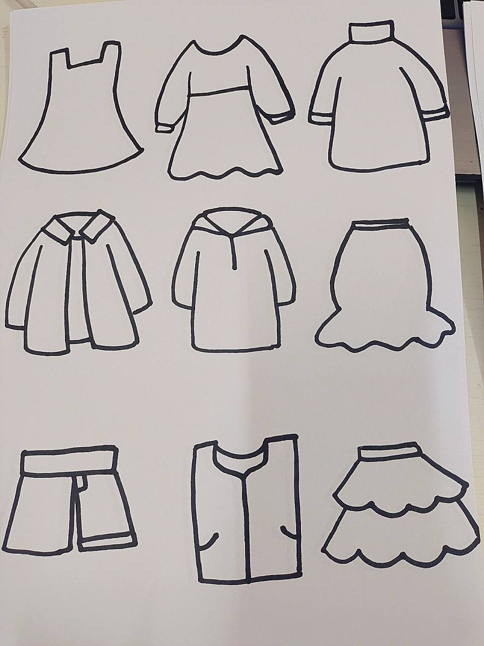 服装简笔画 简笔画的各种衣服来啦!