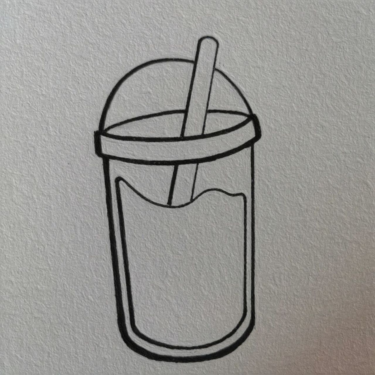 一杯奶茶简笔画 简单图片
