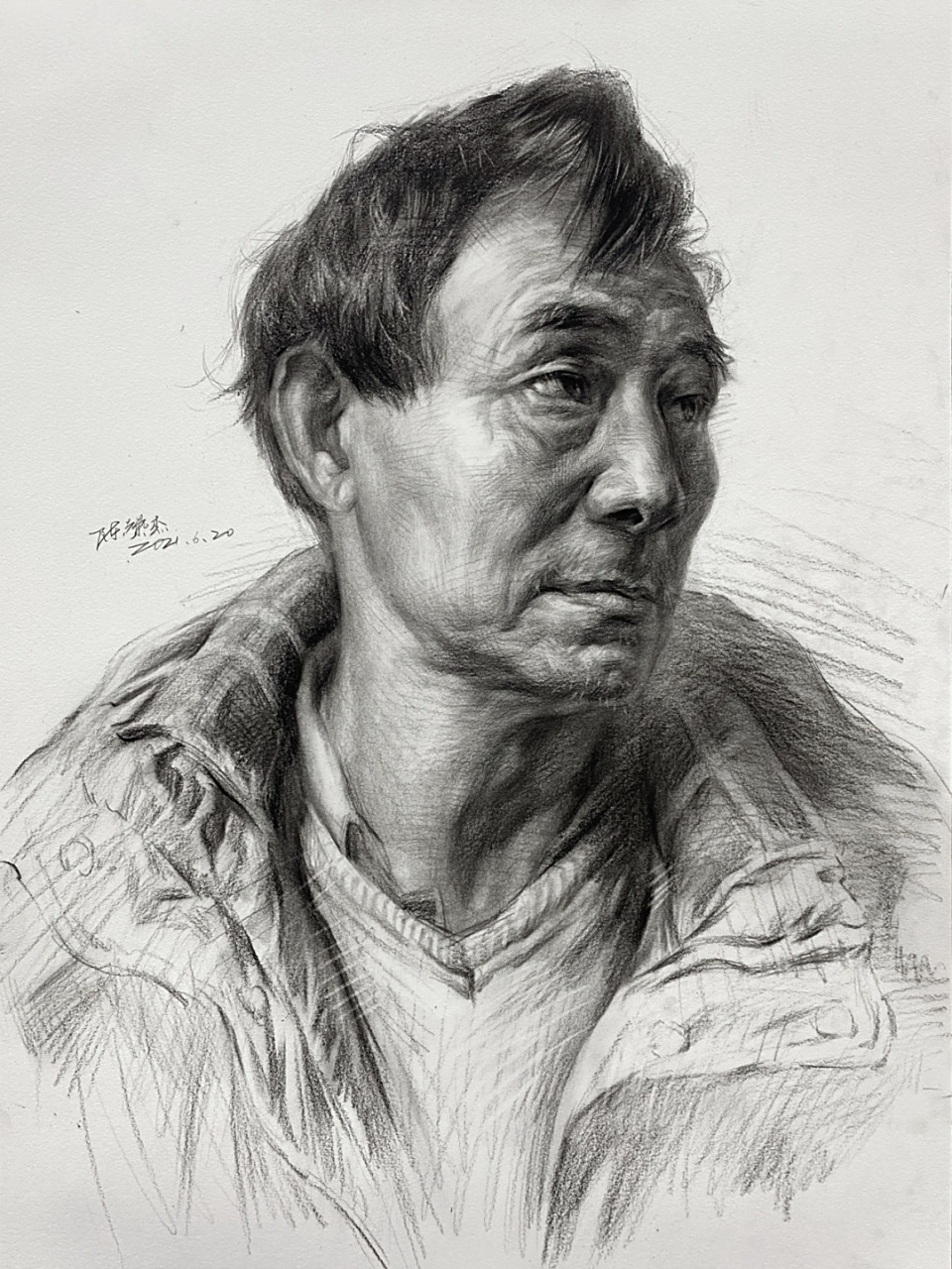 陈赞杰老师素描头像作品欣赏～ 陈赞杰老师简介 毕业于天津美术学院