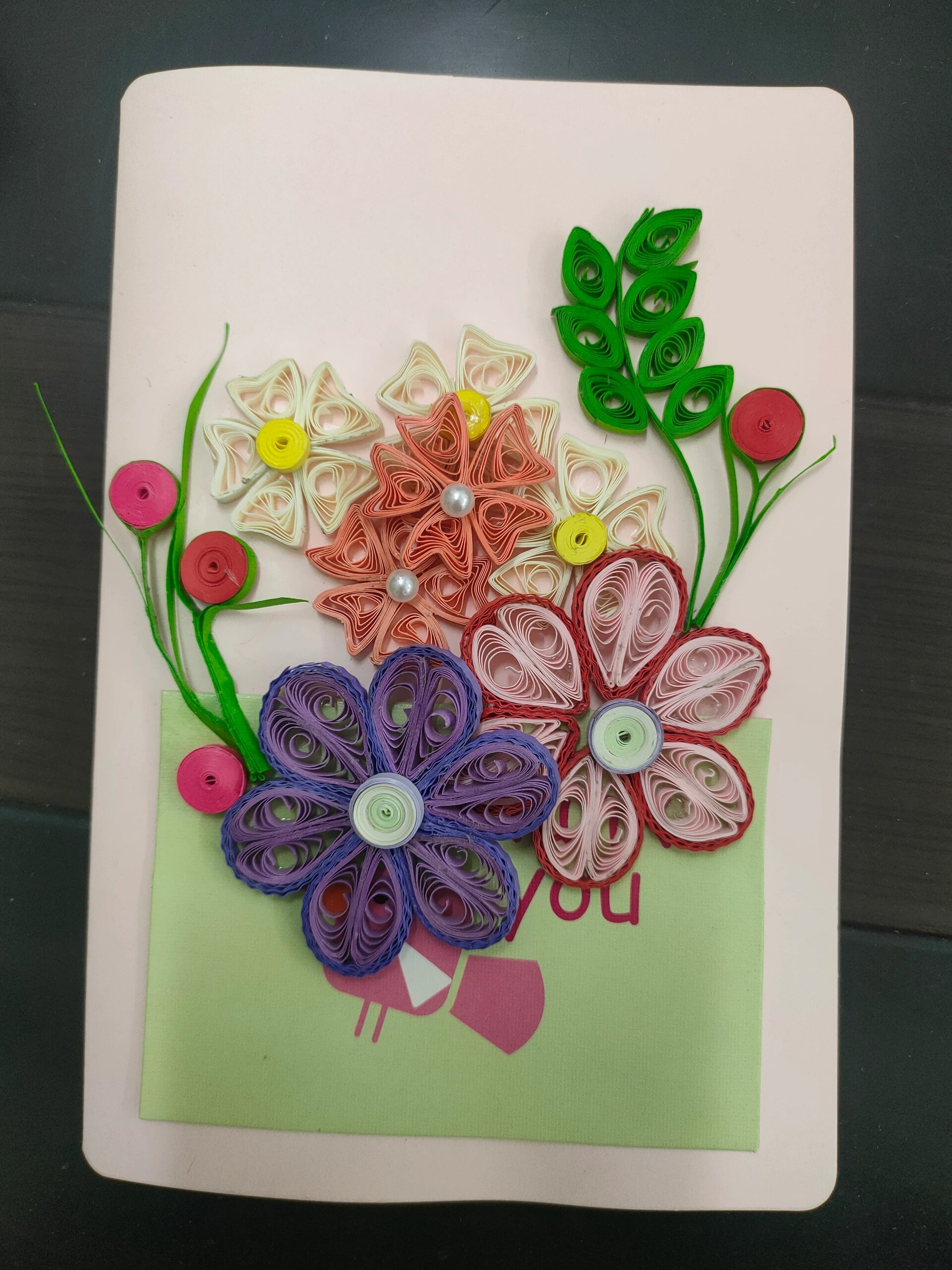 衍纸作品～贺卡(学校社团作品)