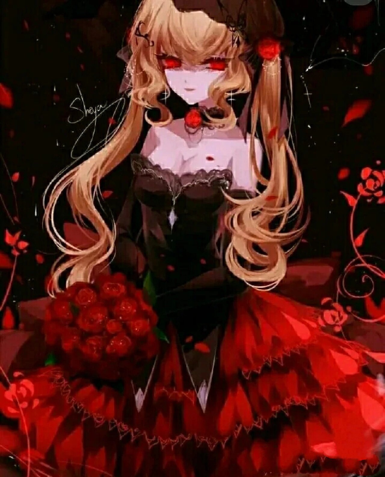 恐怖女生动漫头像