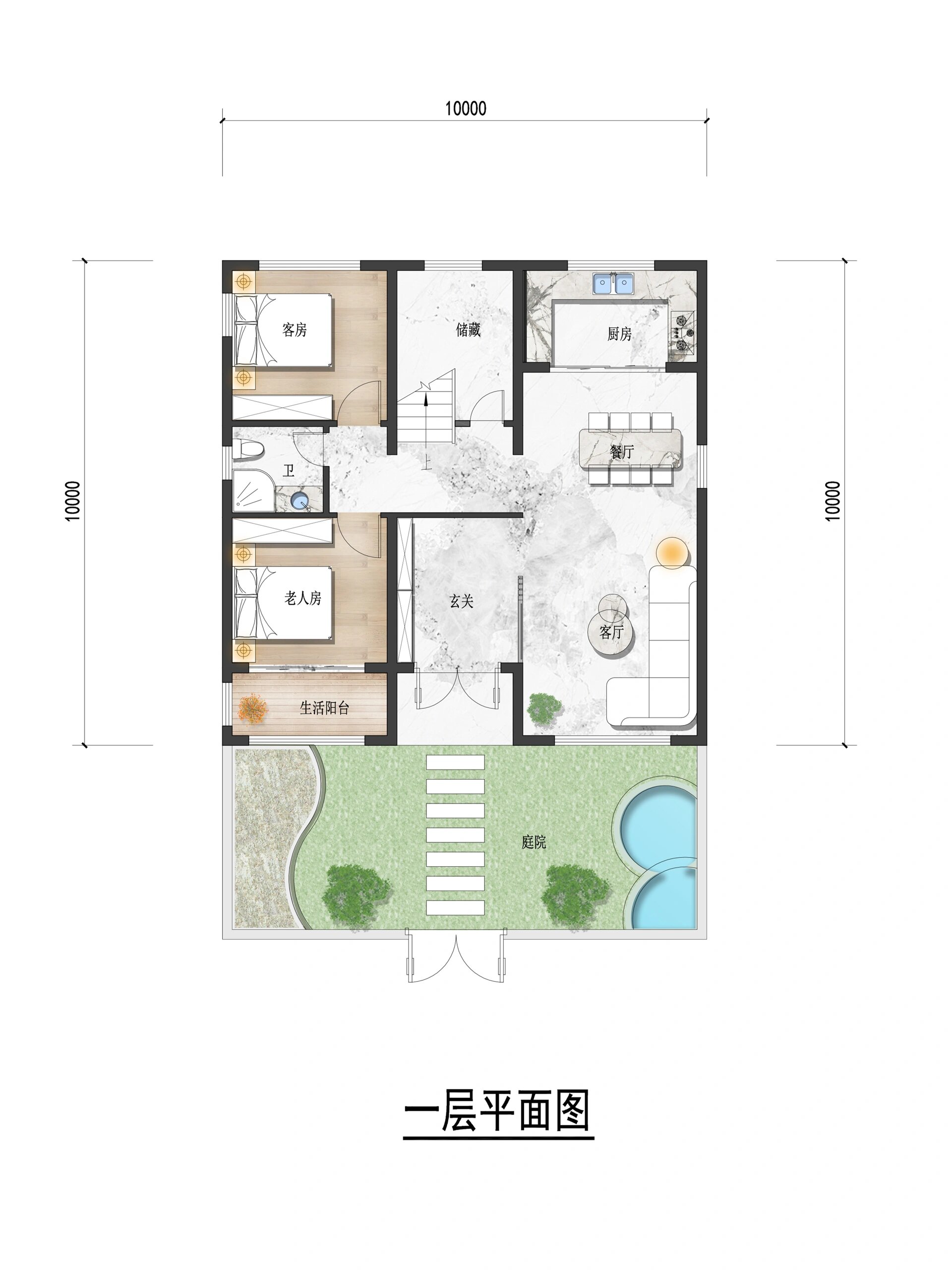 10米x20米自建房设计图图片