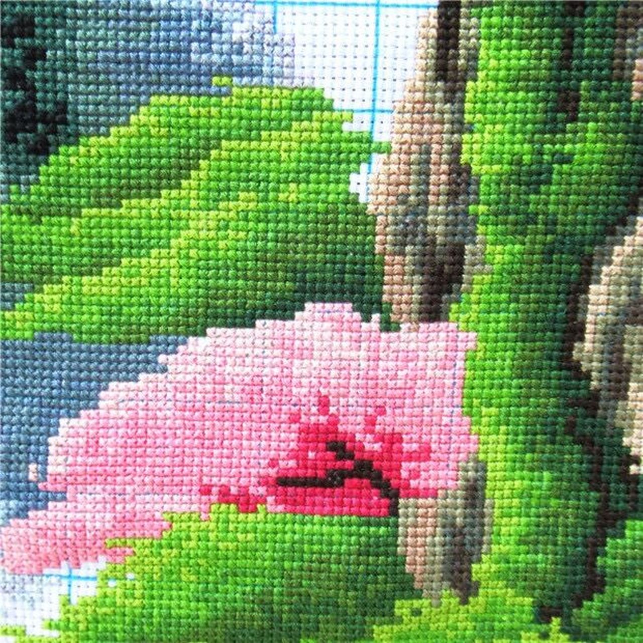 手工十字绣成品迎客松财运版