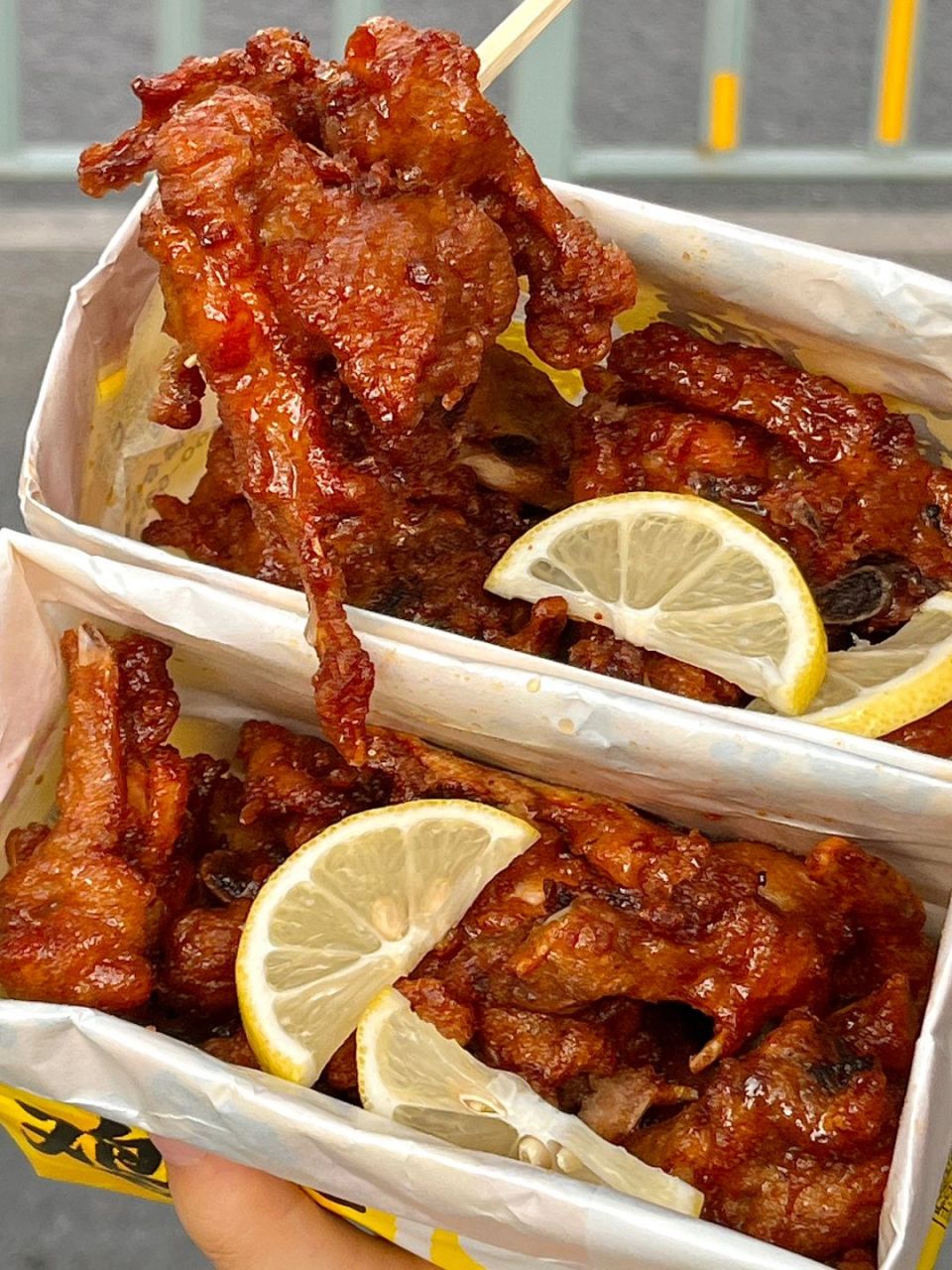 柠檬爆汁鸡叉骨 谁吃谁迷糊! 	 #济南# #鸡叉骨