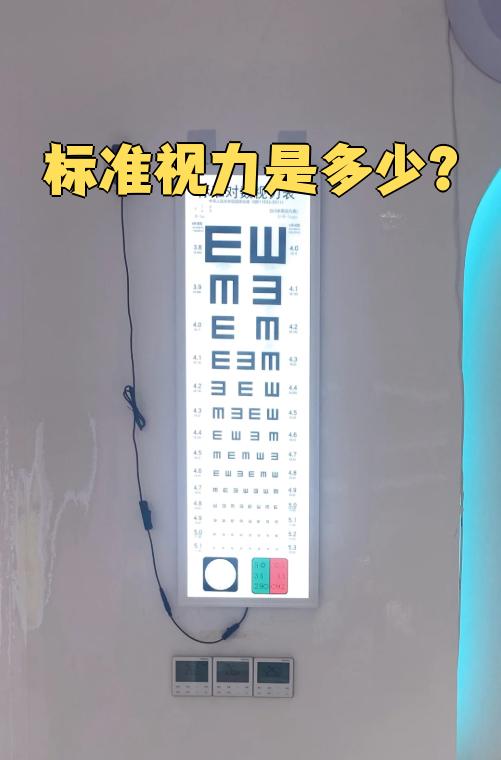 成年人裸眼看5米视力表时,正常范围是1.0