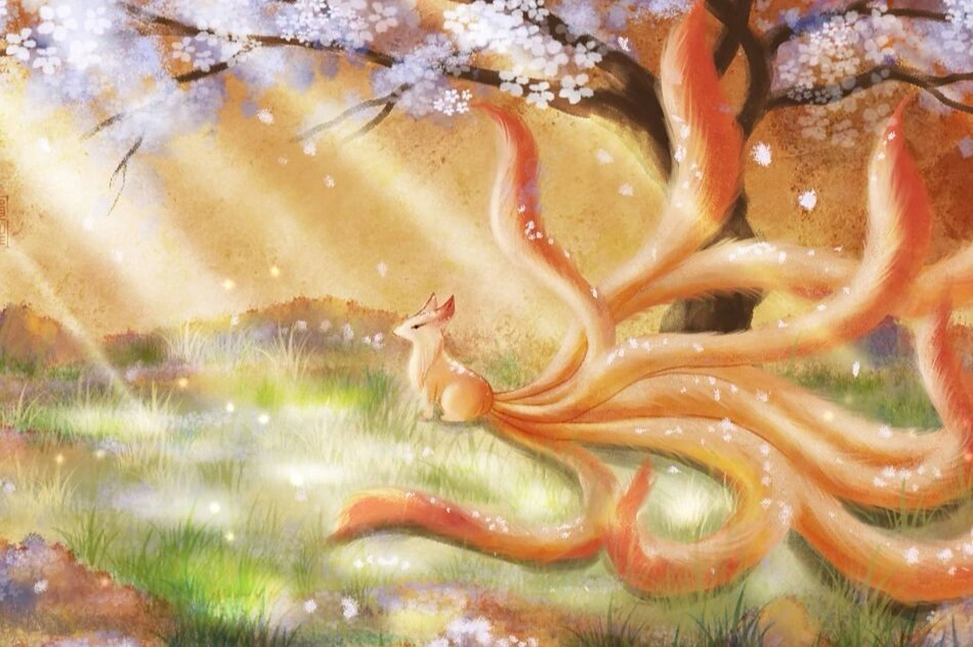 古风插画之《九尾狐》