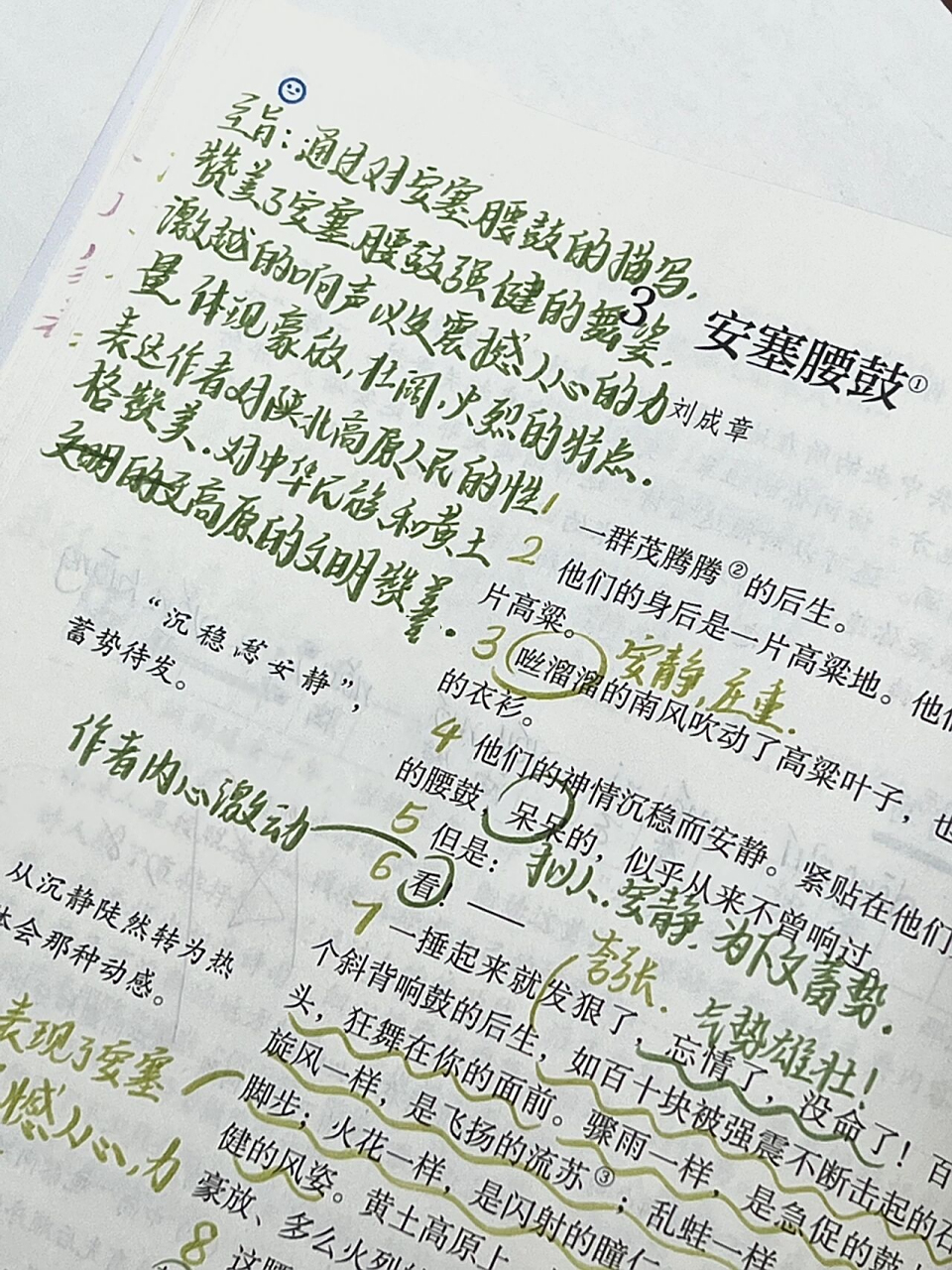 安塞腰鼓 预习笔记分享 定时更新.