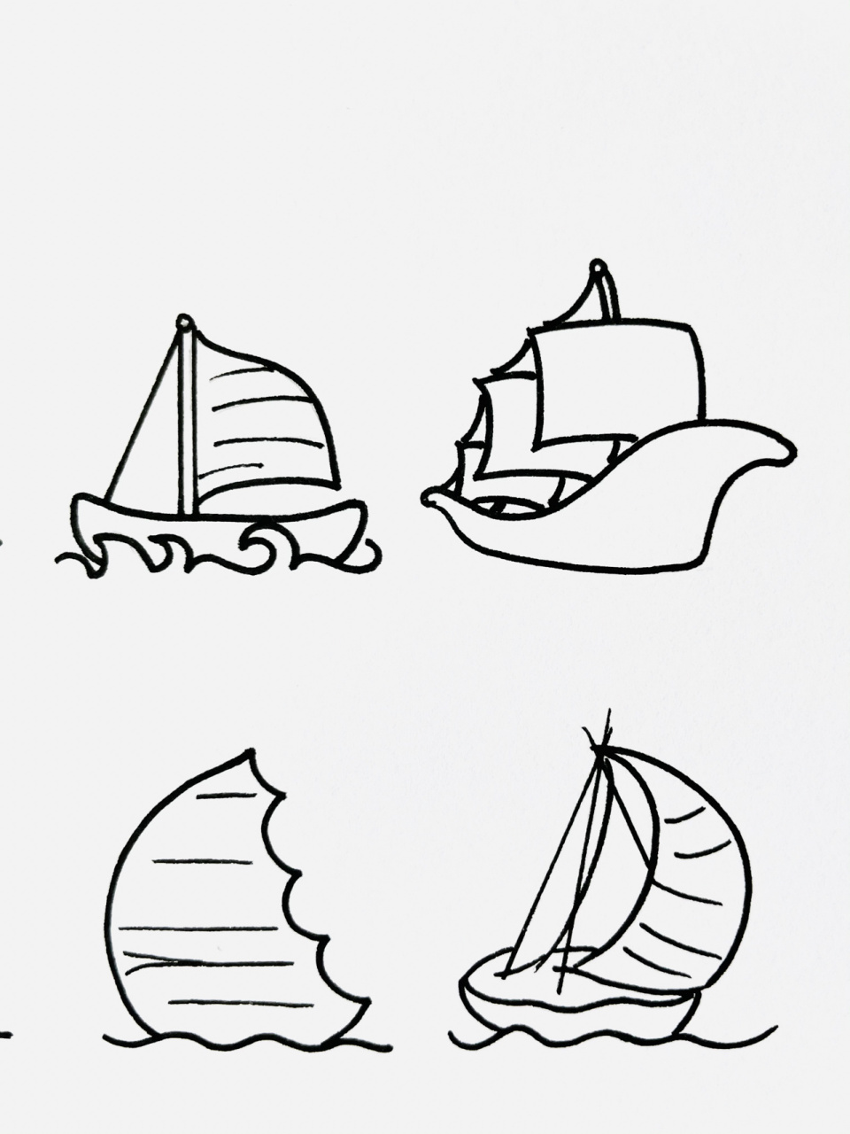 【简笔画】帆船7715 分享一组帆船简笔画 还喜欢什么吖,留言给我