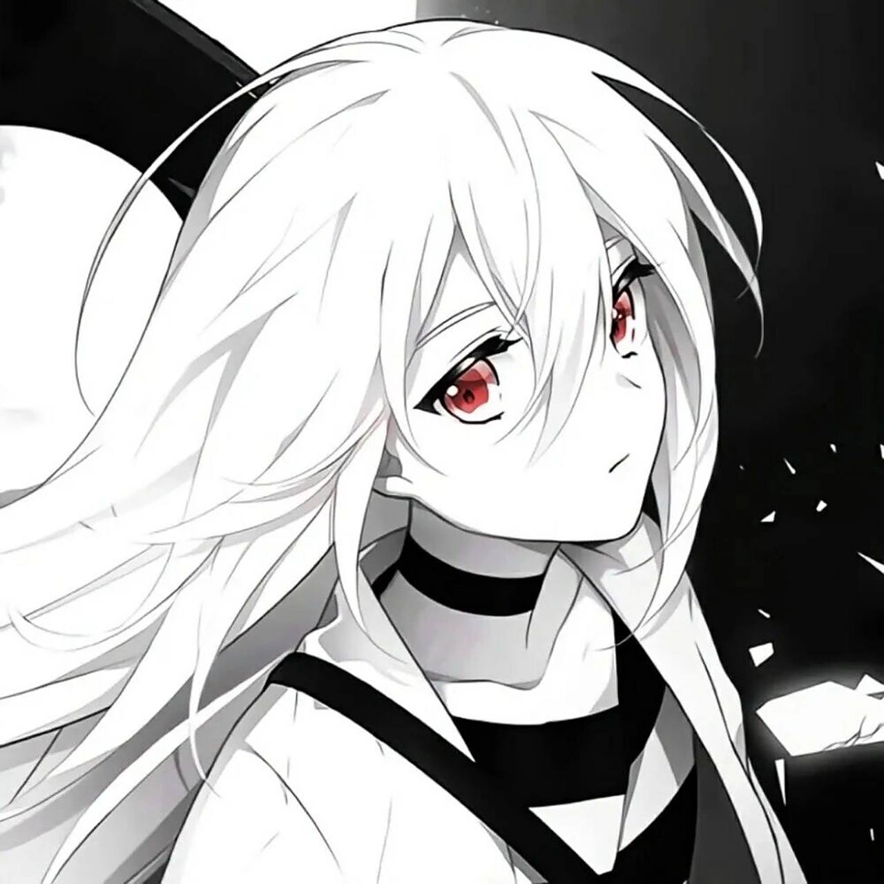 黑白红眼/气质小众/个性冷酷/动漫女生头像