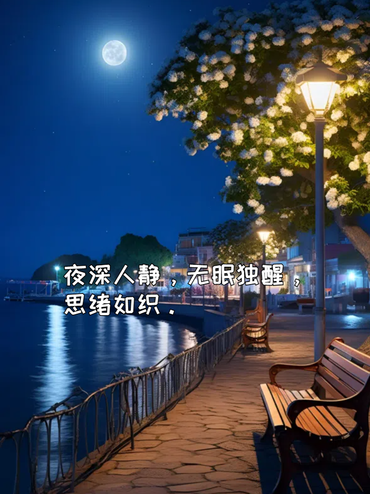一夜无眠的唯美句子 晚上好!