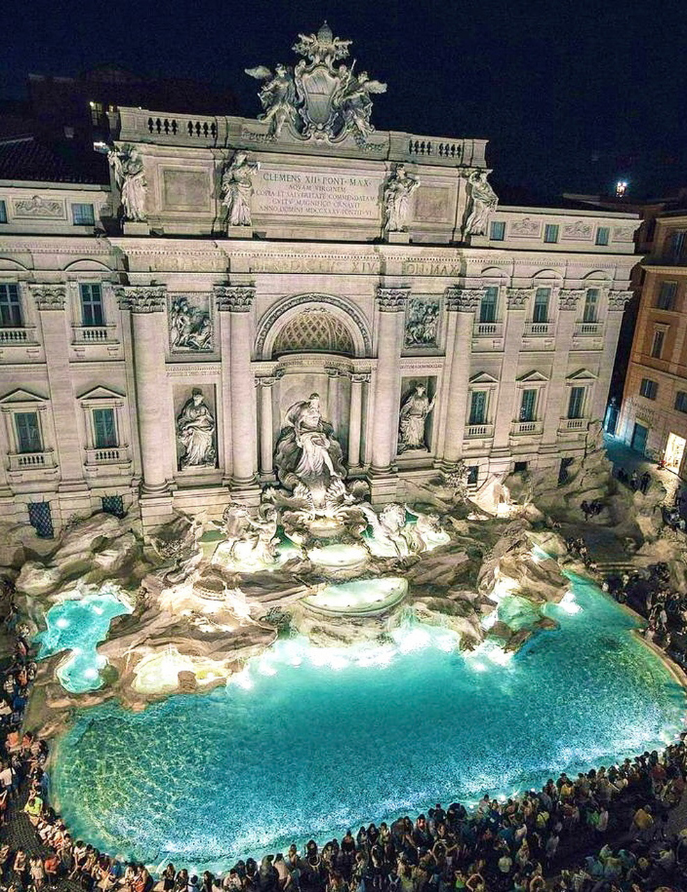 特莱维喷泉7415会许愿的少女喷泉 99trevi fountain,roma 又被