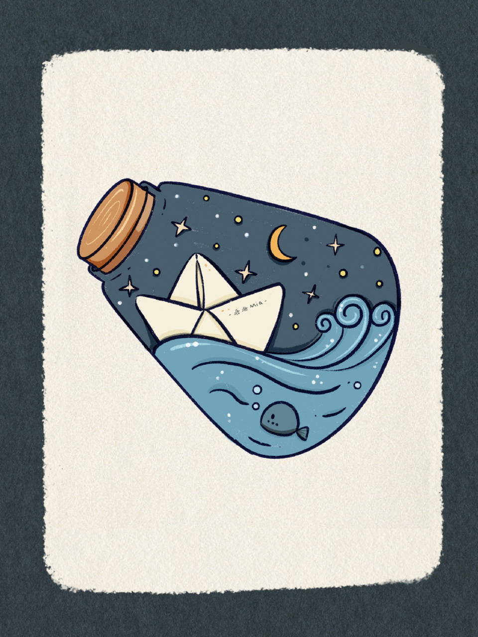 插画教程|星空许愿瓶 接上一期教程分享 这一次是无意中看到一个许愿