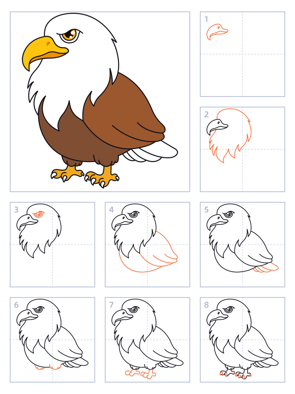 鹰怎么画简单简笔画图片