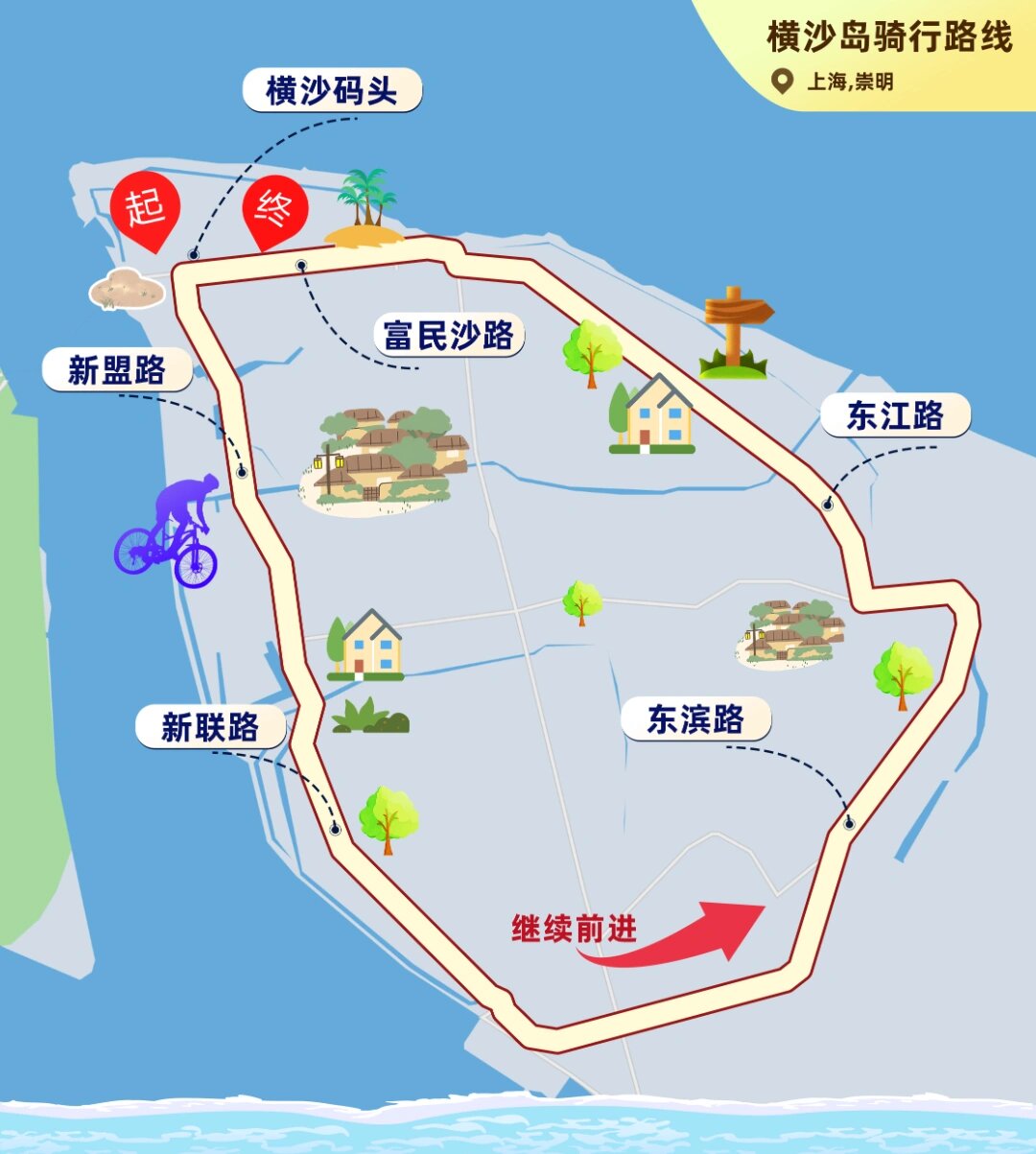 横沙岛多大图片