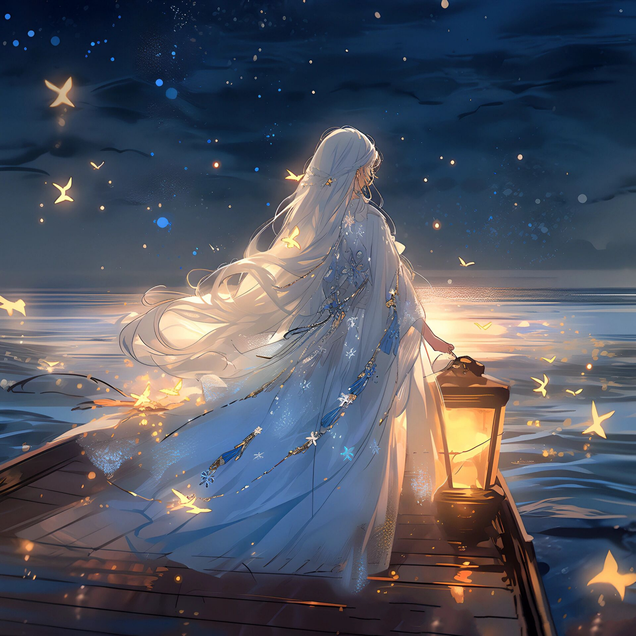 蓝色系的仙气飘飘,大爱!▏古风女生头像