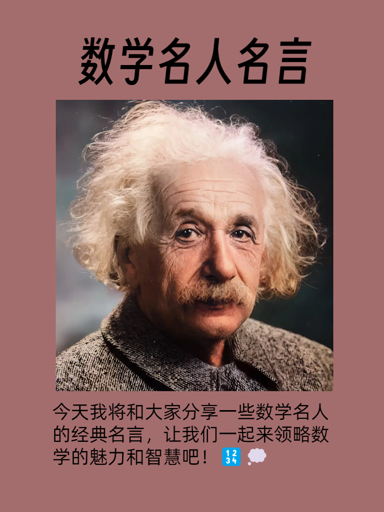 数学名人名言