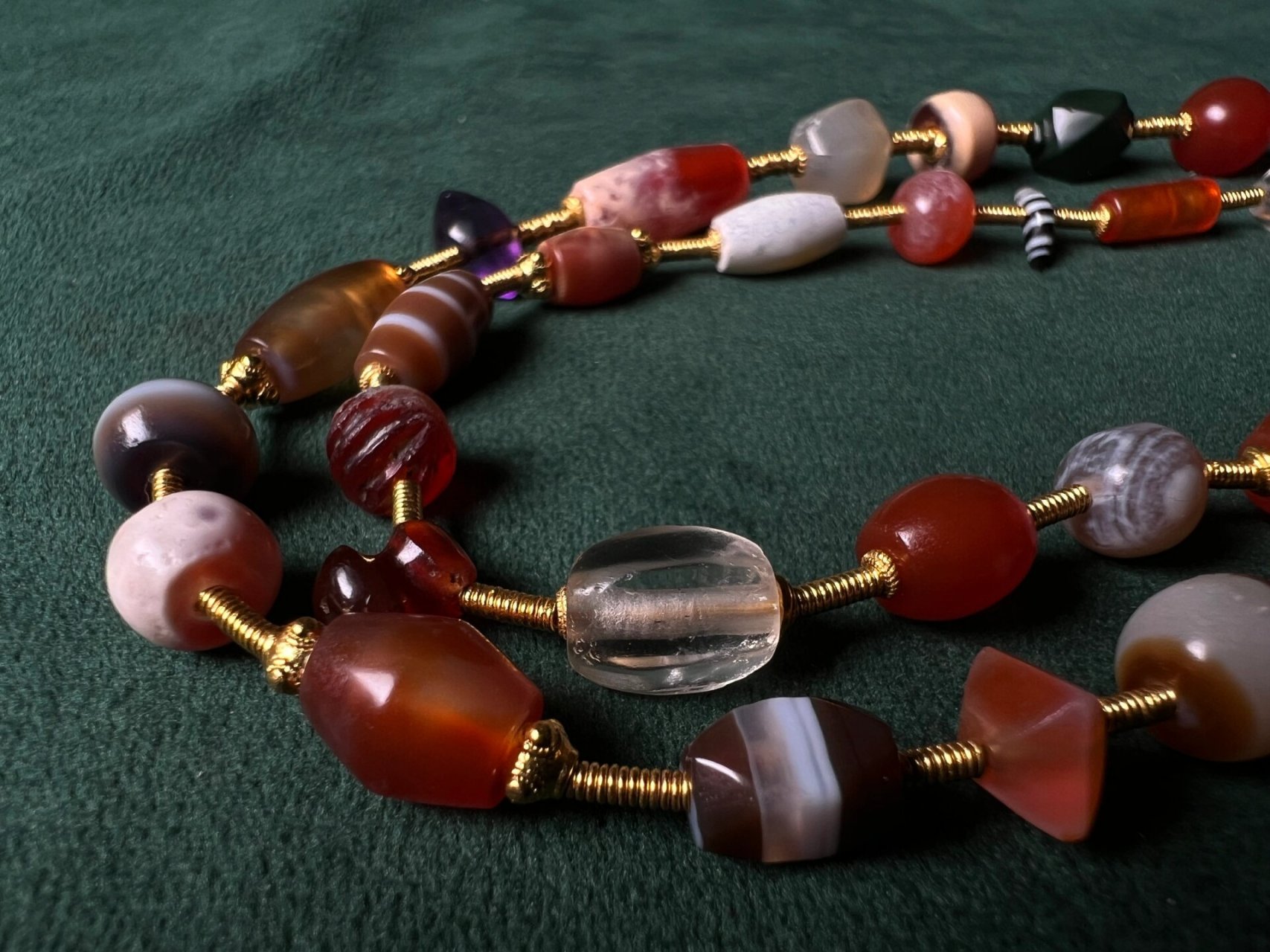 二-春秋战国到汉唐时期玛瑙珠项链细节