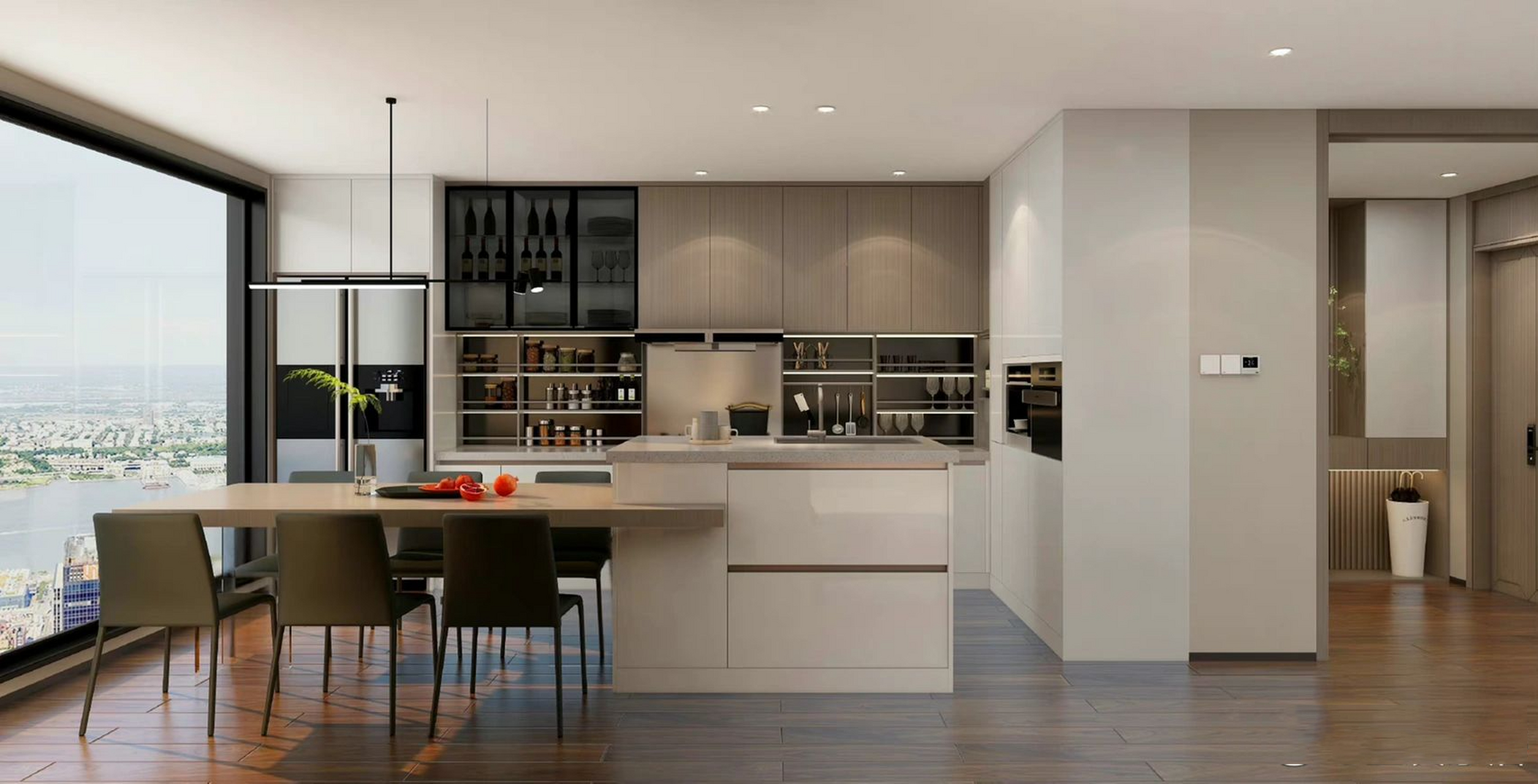 全友家居 岛台 餐桌一体式设计有多火不用多说吧分享一款现代简约风岛