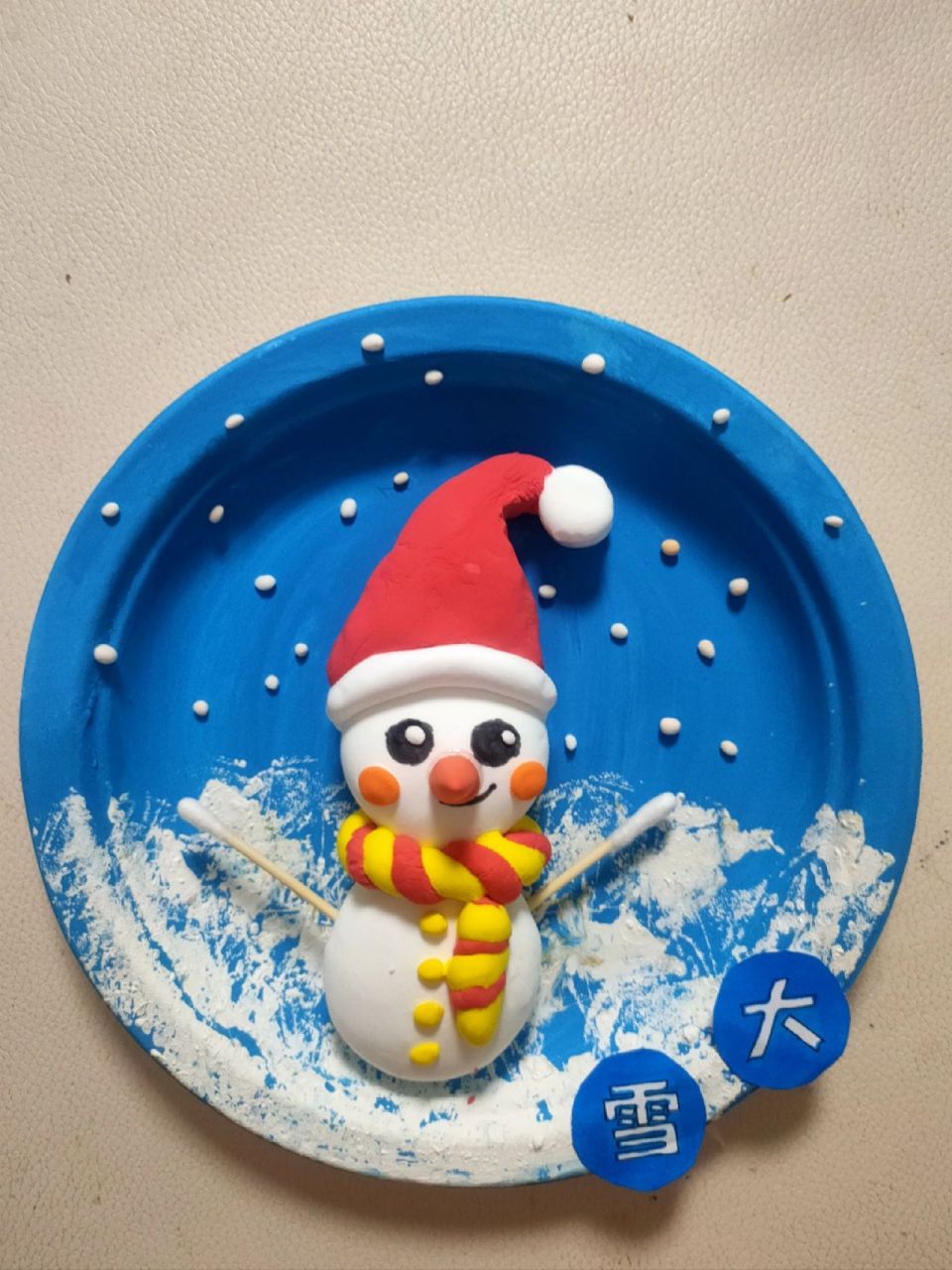 二十四节气之冬季超轻粘土手工创作画 24节气之冬季粘土超轻黏土手工.