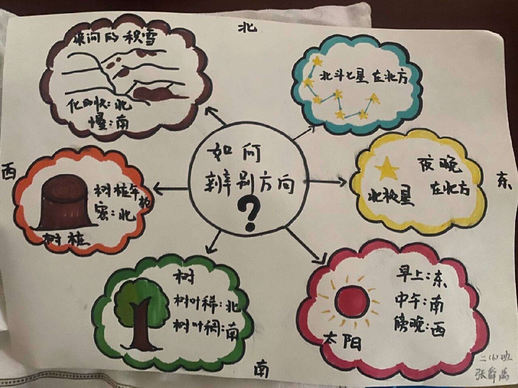 在野外如何辨别方向01思维导图 在野外如何辨别方向脉络图