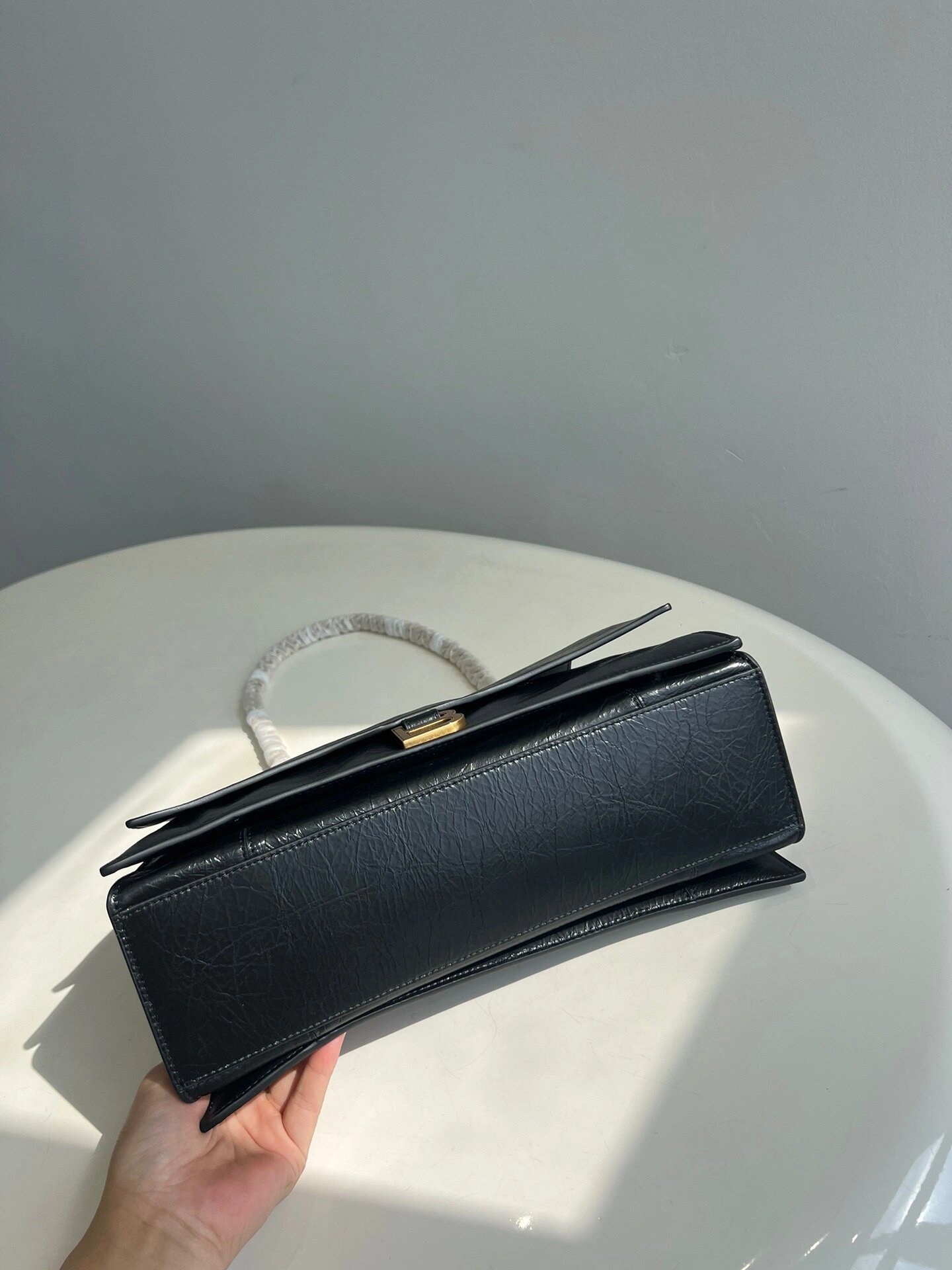 包包不重样|巴黎世家哑光牛皮双链条沙漏包 balenciaga巴黎世家 22年
