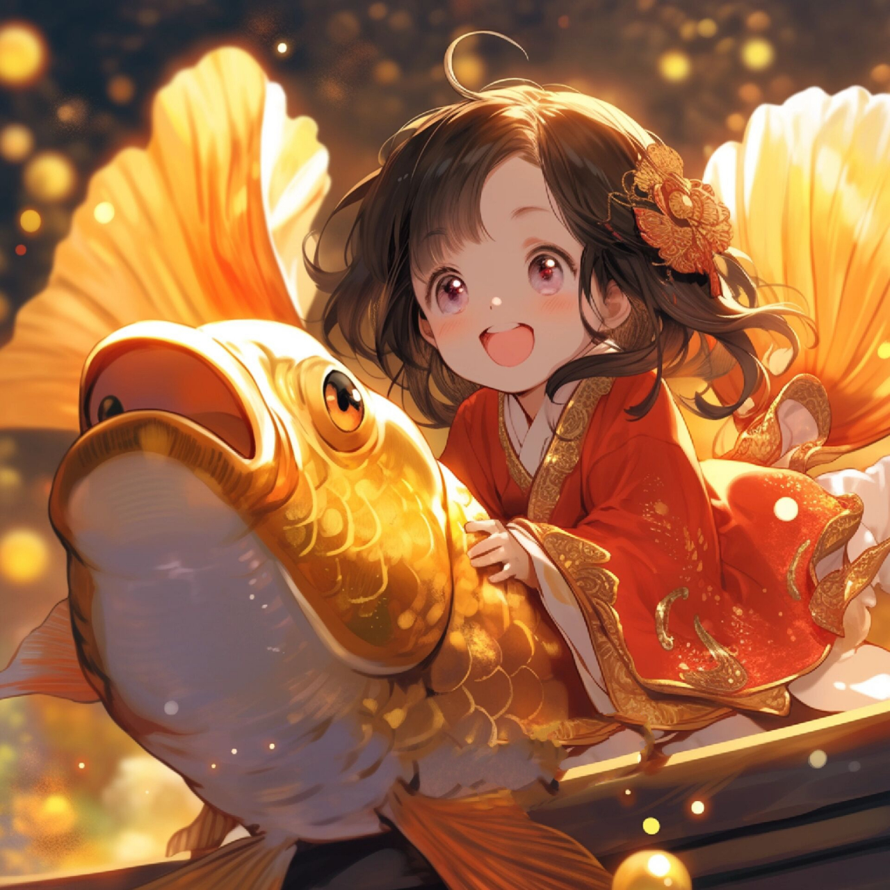 右滑,好运头像|锦鲤仙子来啦 94粉锦鲤,希望你好运连连,桃花旺旺