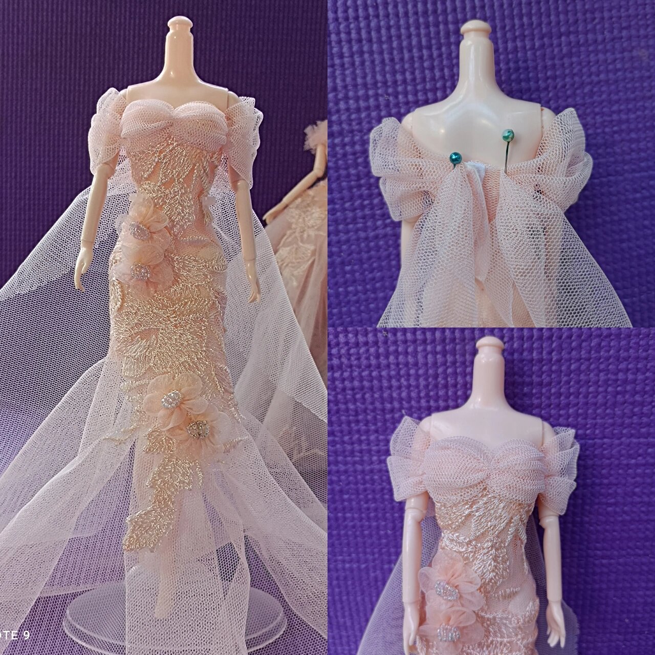 芭比娃娃婚纱制作教程图片