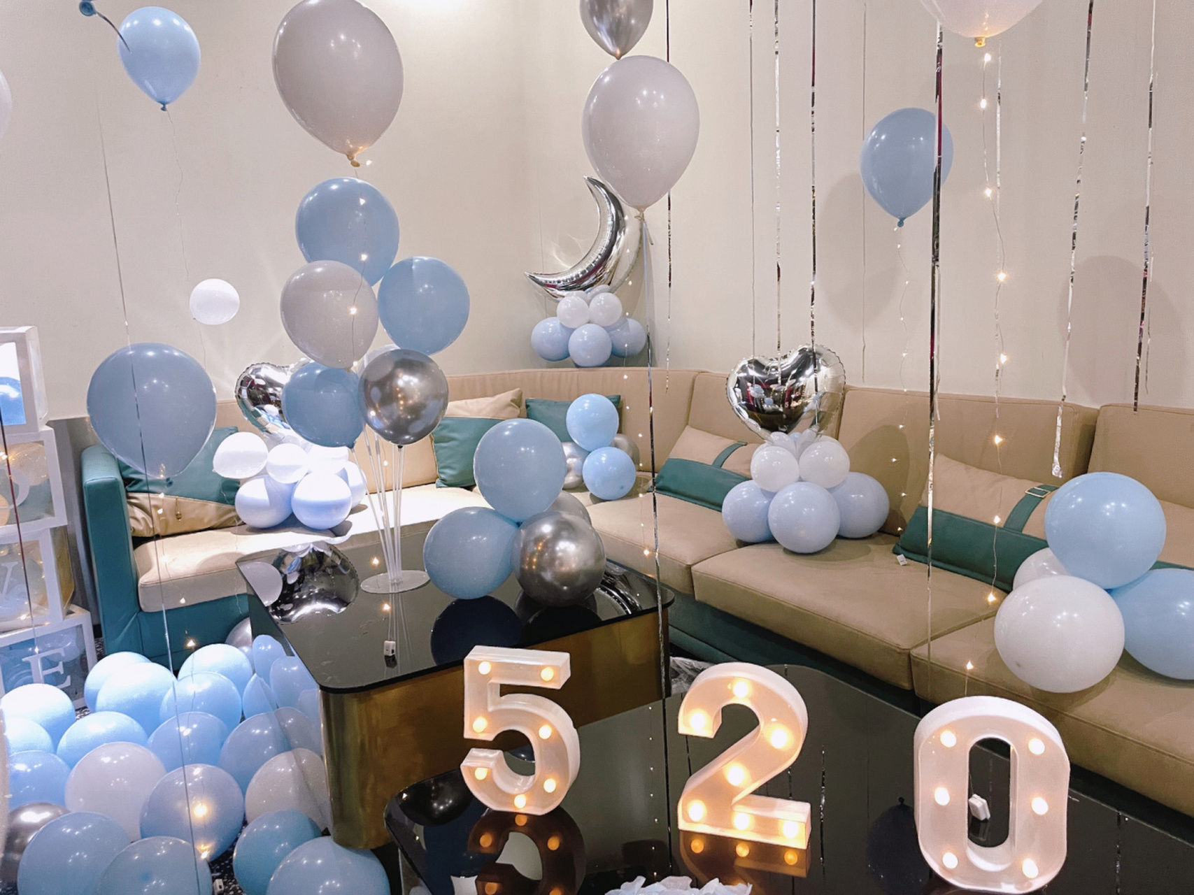 ktv包厢小预算表白告白布置/霍邱六安 #气球派对布置# #霍邱心动气球