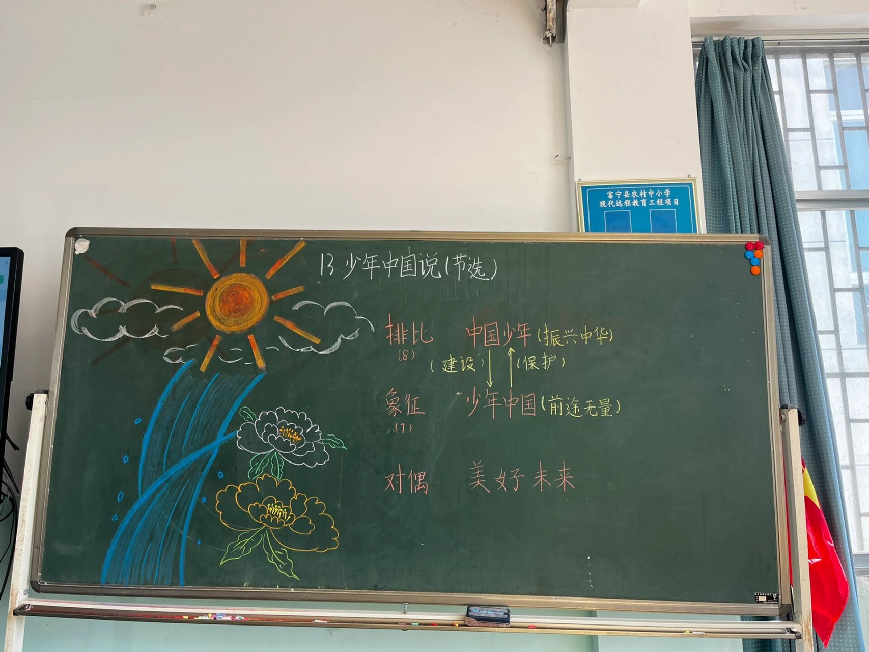 少年中国说板书 要讲公开课,帮忙提个建议!