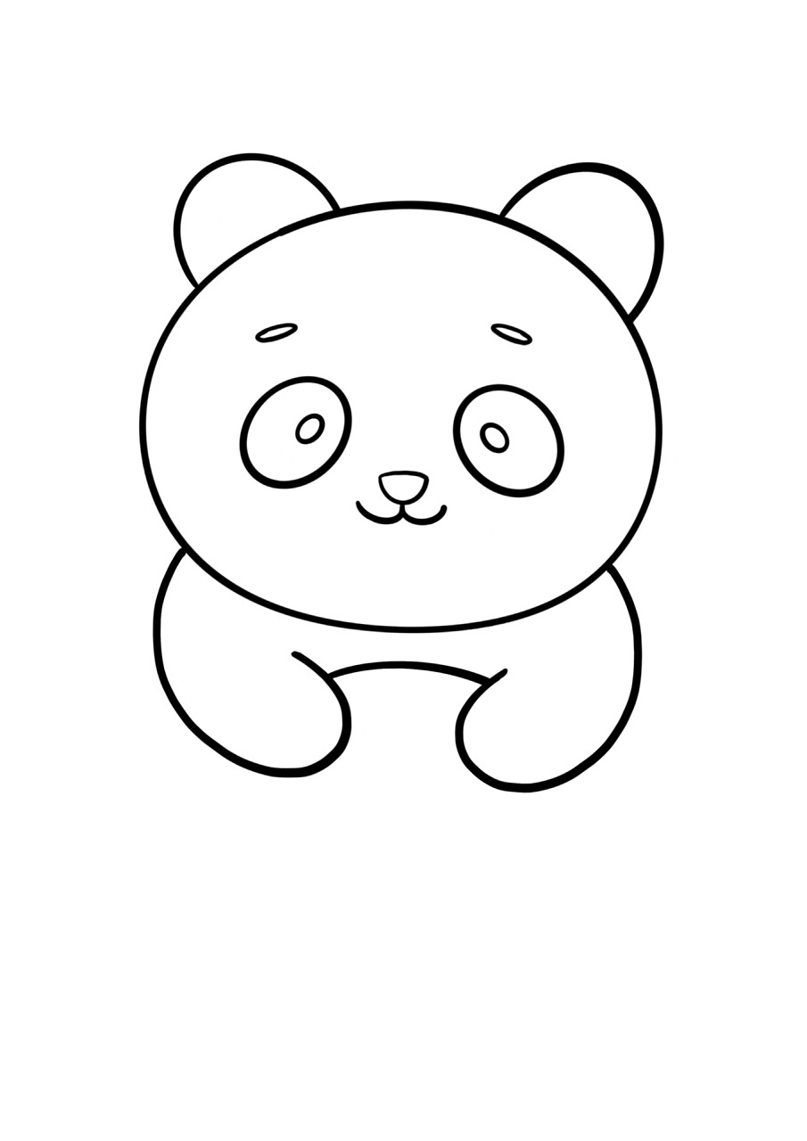 简笔画教程分享 大熊猫