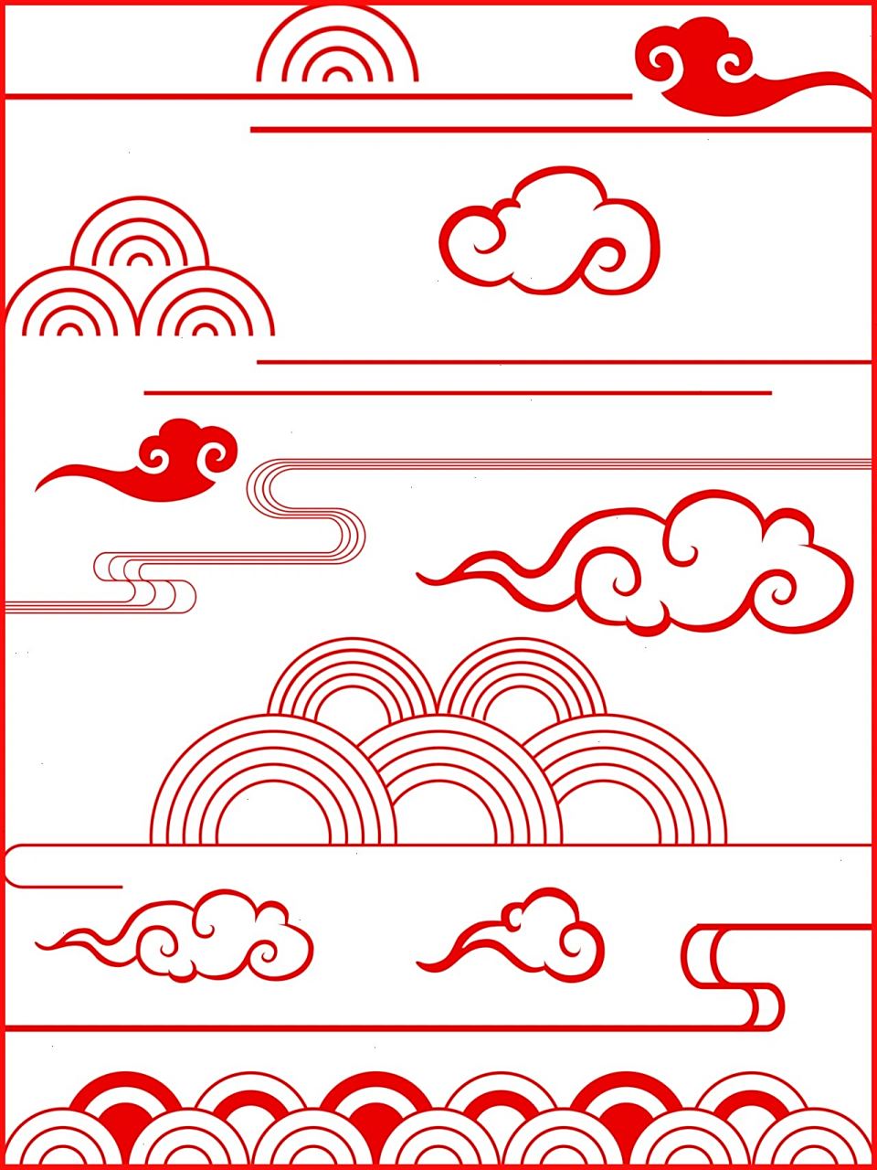 祥云png免抠素材图 | 美好许愿❤ 国风古典云纹素材 祥云图案png