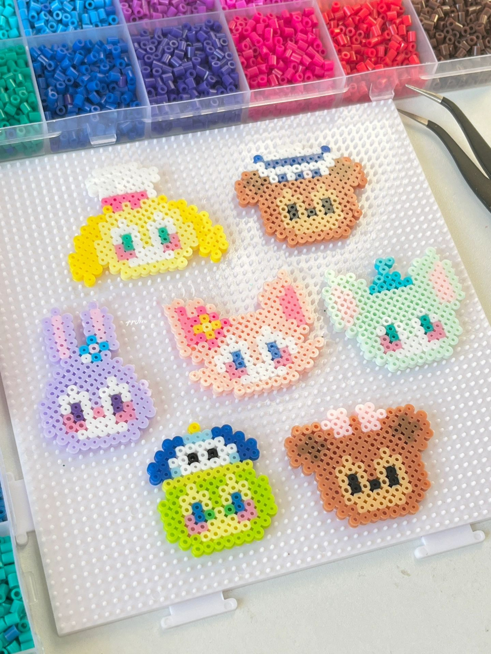 拼豆豆|集齐迪士尼七宝的大头照噜7099 可可爱爱 只有脑袋 希望去