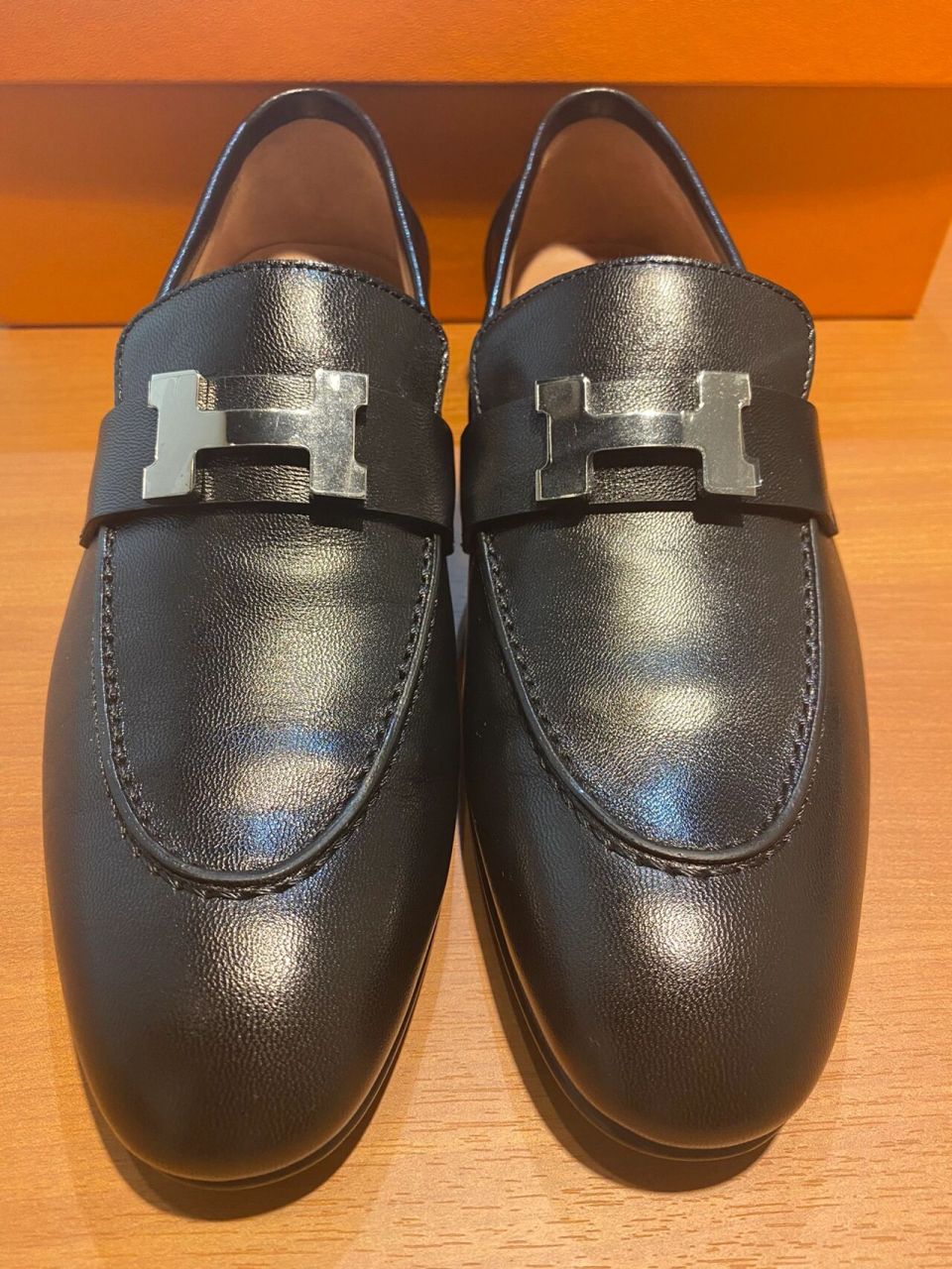 爱马仕hermes莫卡辛皮鞋paris 37(23.