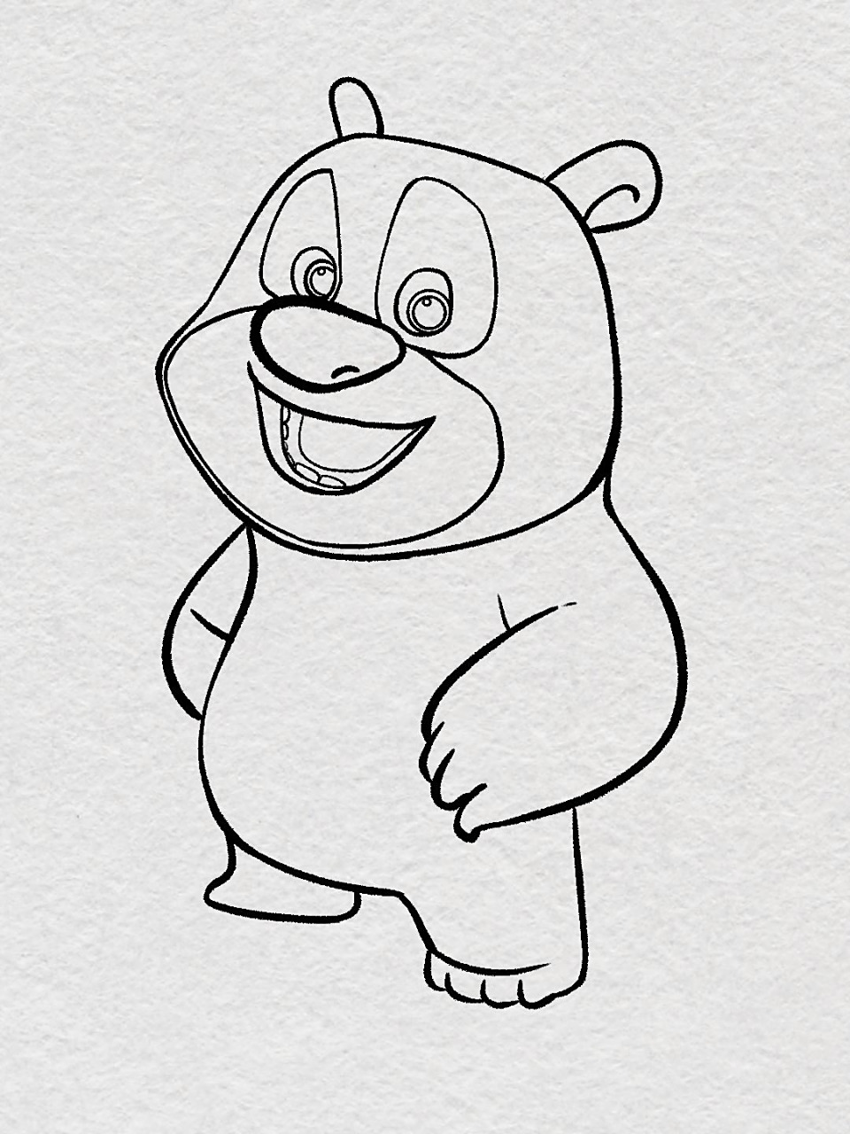 教你画熊出没-熊二教程