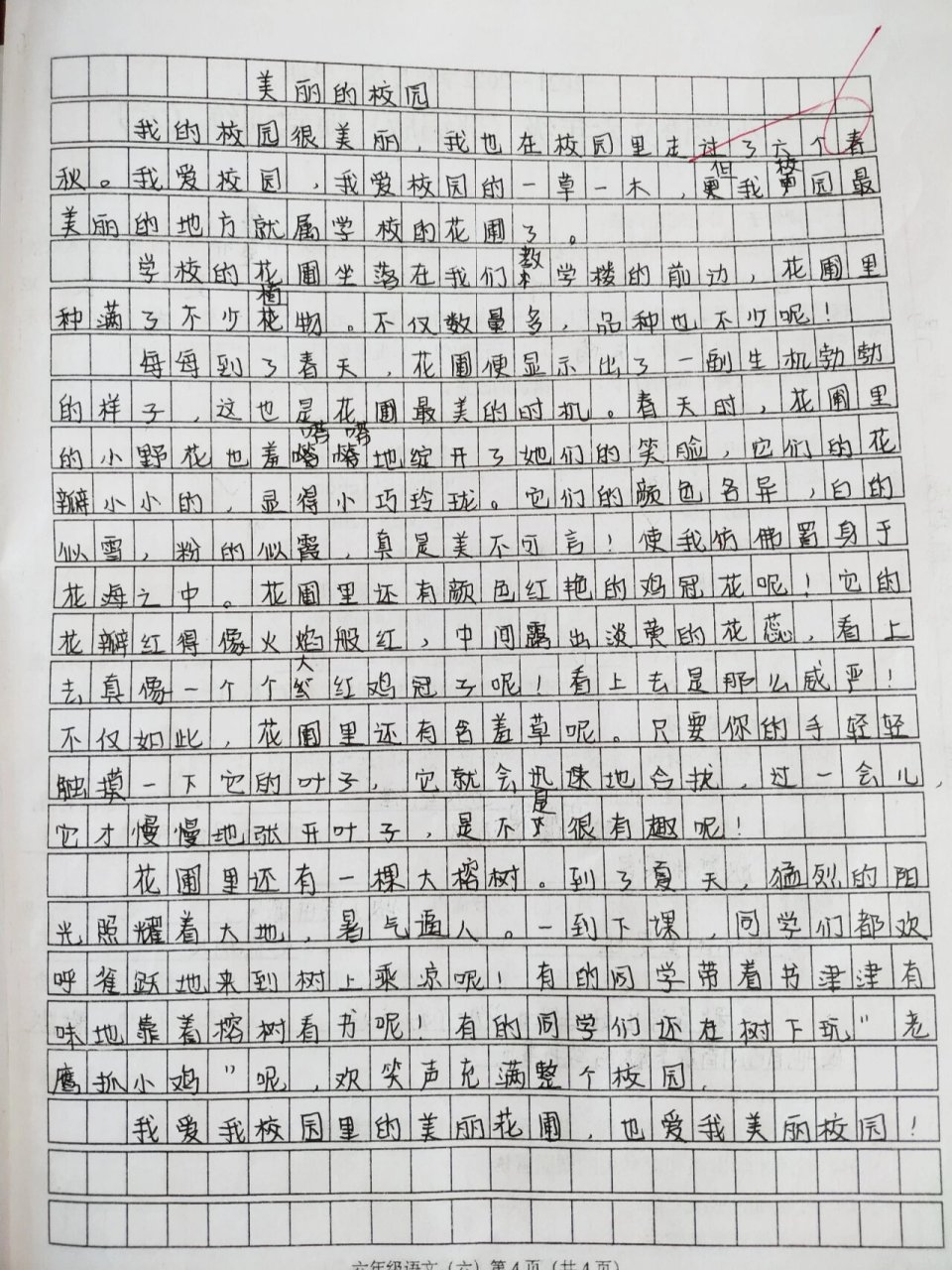 300字作文 美丽的校园图片