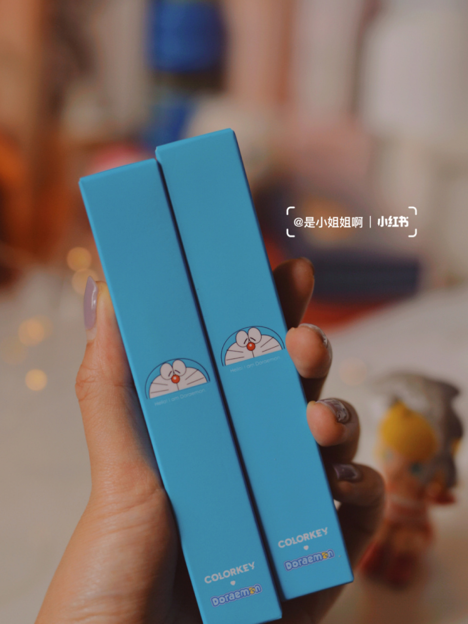 colorkey珂拉琪7015哆啦a梦联名唇釉 拥有啦 童年回忆 我爱的蓝