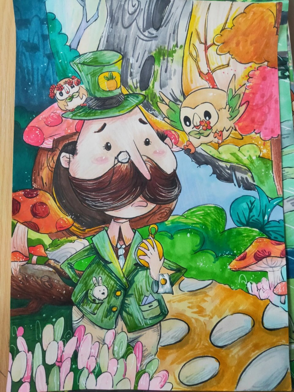 儿童绘画故事 1.《住在大胡子里的鸟窝》 2.《小土坑》 3.