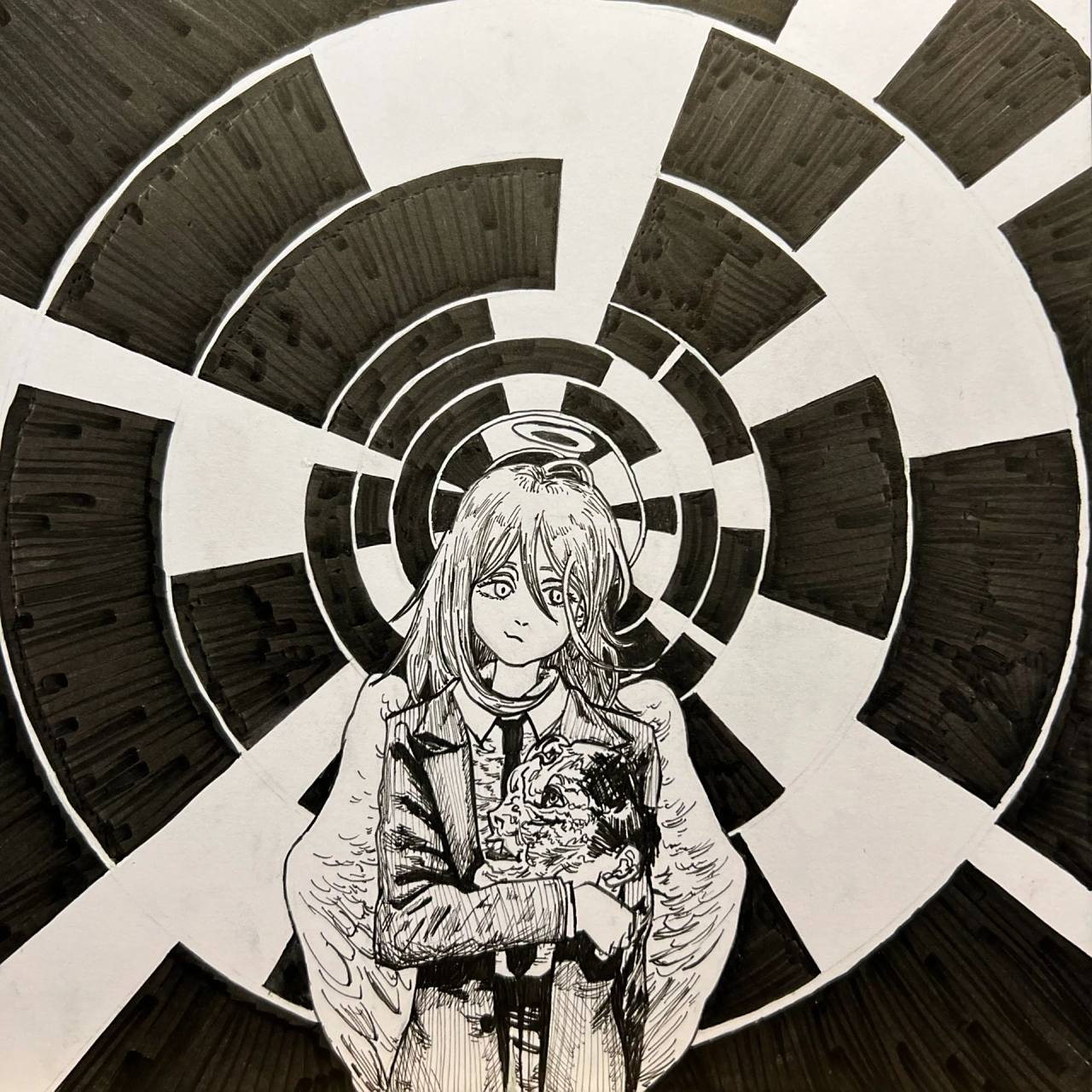 平面构成|发射 是同心发射 原图在p4