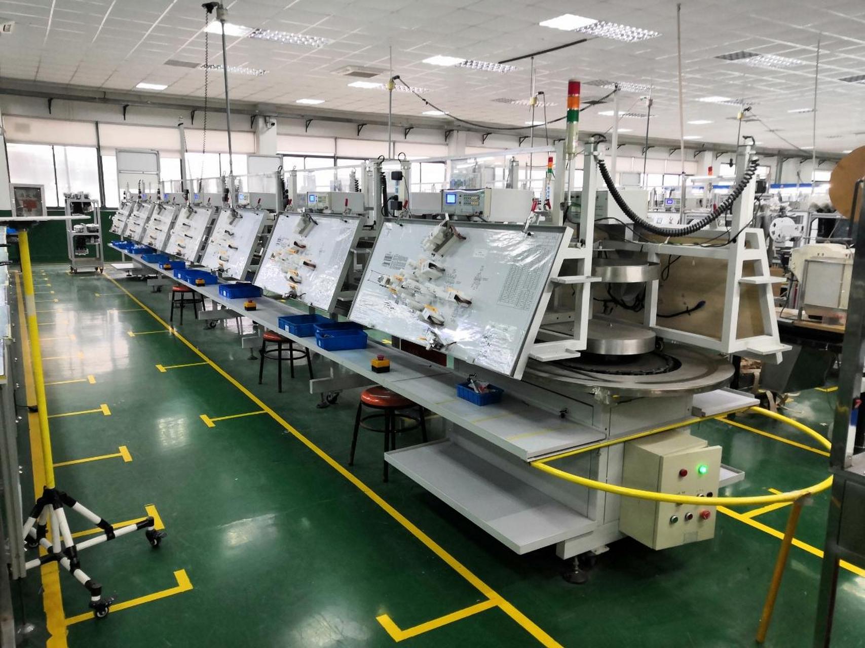 线束装配生产线是集总装 导通测试于一体专业生产设备,降低不良率