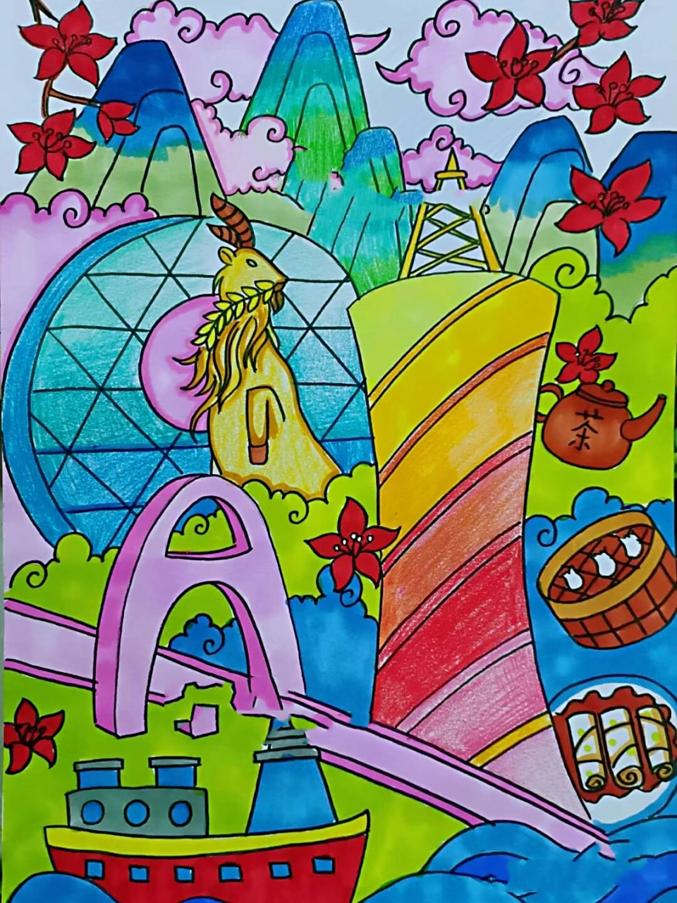 广州"心绘羊城""英雄花开英雄城"