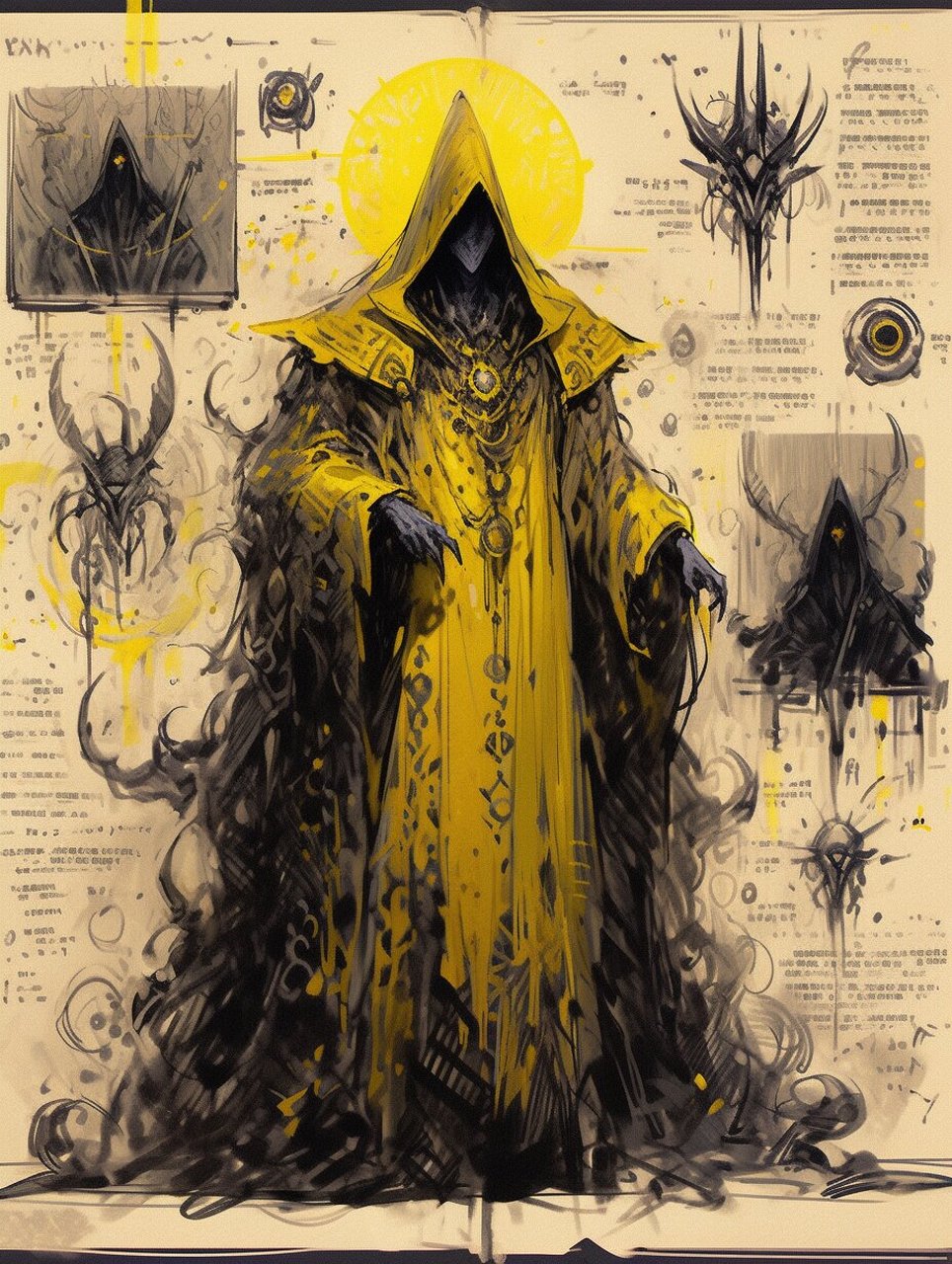 人物设计 | 西幻风格·黄衣之主07 黄衣之主是哈斯塔的化身之一