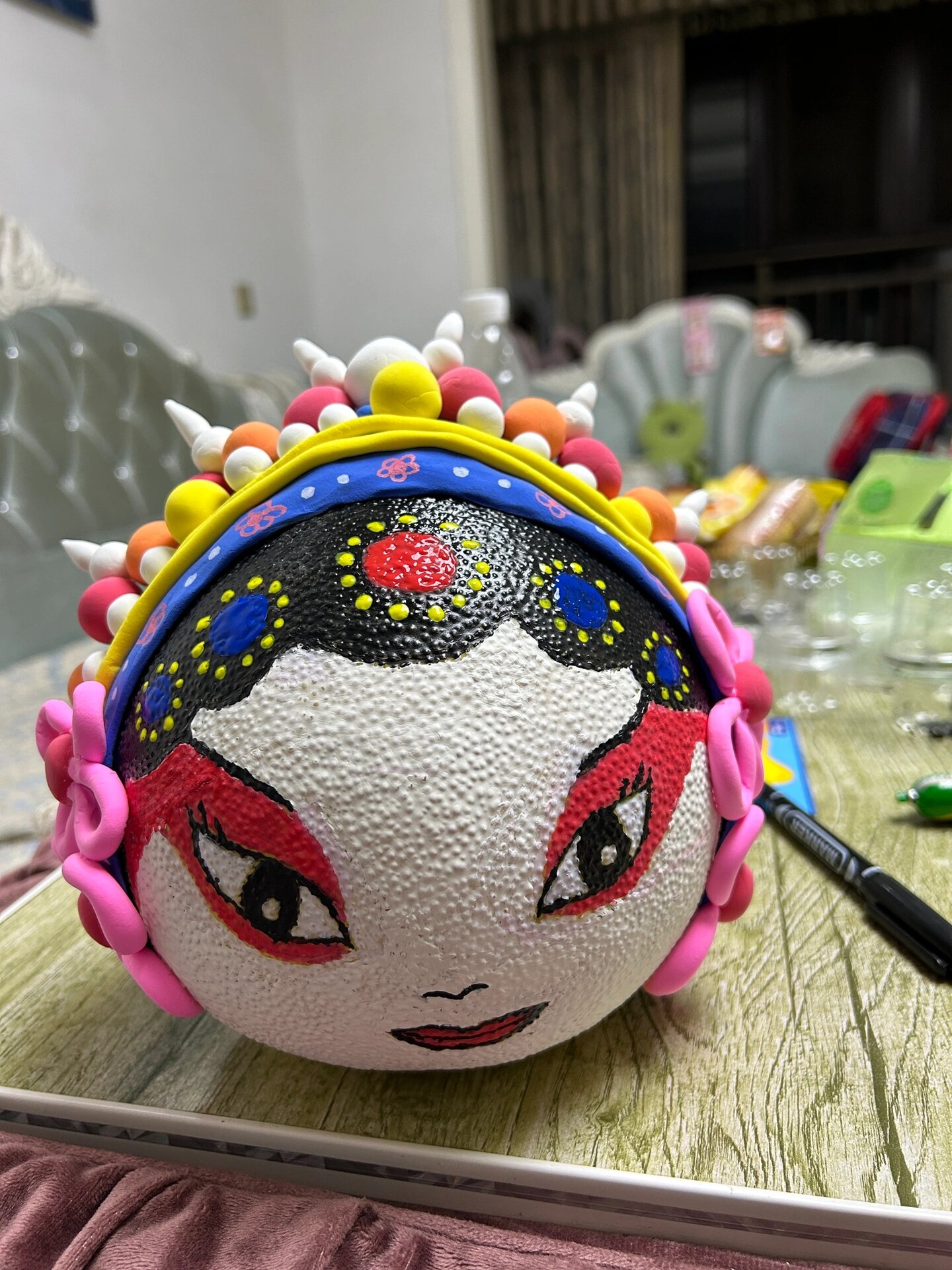 柚子手工 京剧脸谱改造