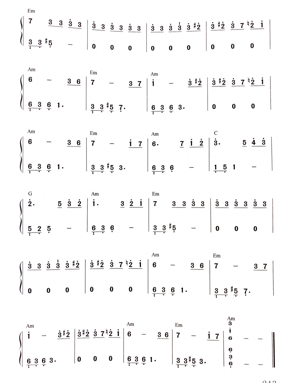 《致爱丽丝》简谱