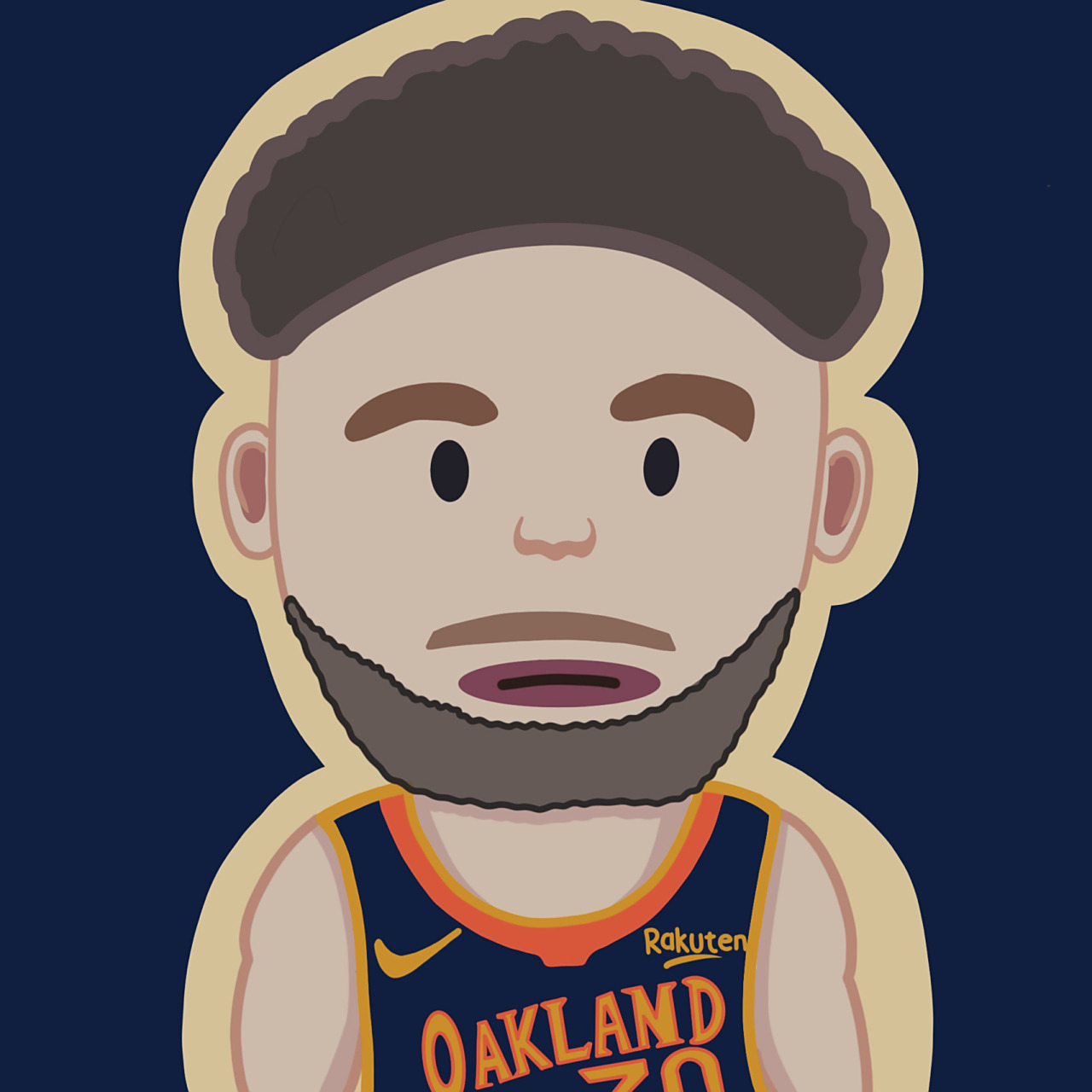 手绘q版nba库里 可可爱爱qq弹弹还能拉丝|ipad手绘