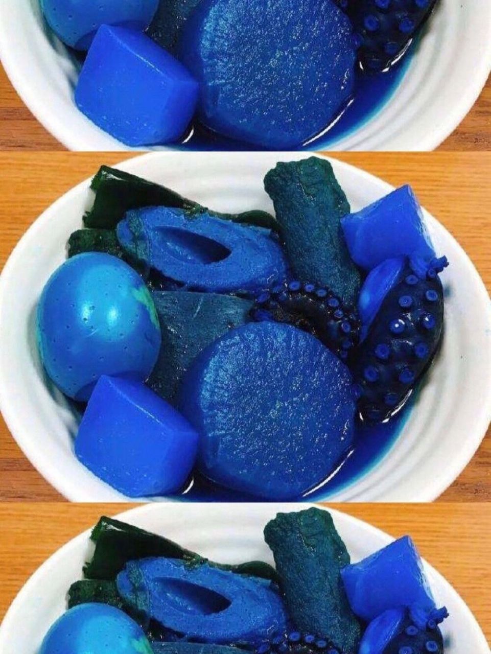 蓝色食物真能抑制食欲? 反正我看到就想吐了,下次吃饭,先打开图片