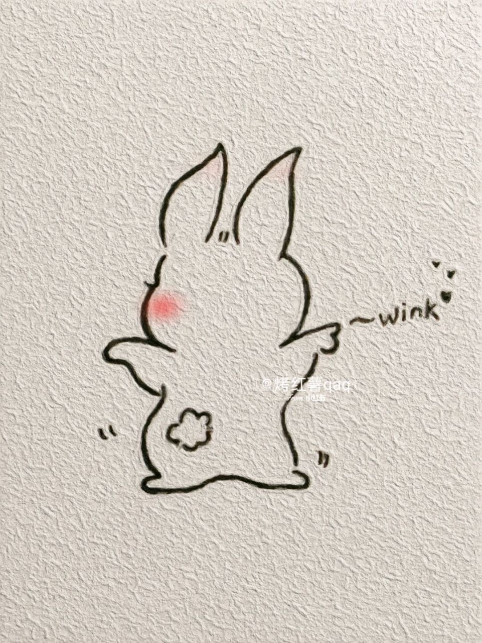 简笔画教程|这么可爱的wink快点接住哦~ 临摹自#简笔画教程# #简笔画